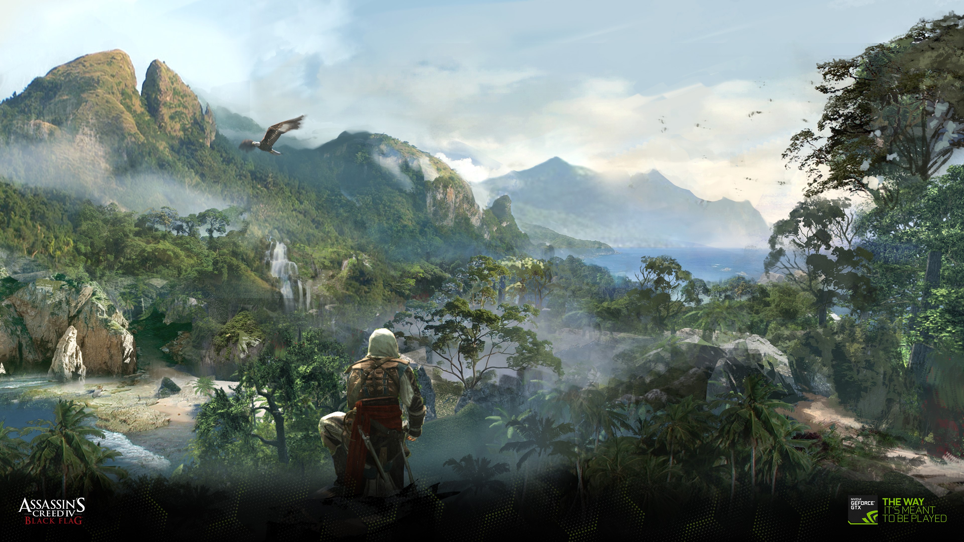 4K Assassin's Creed 4 Black Flag Landscape HD Wallpaper