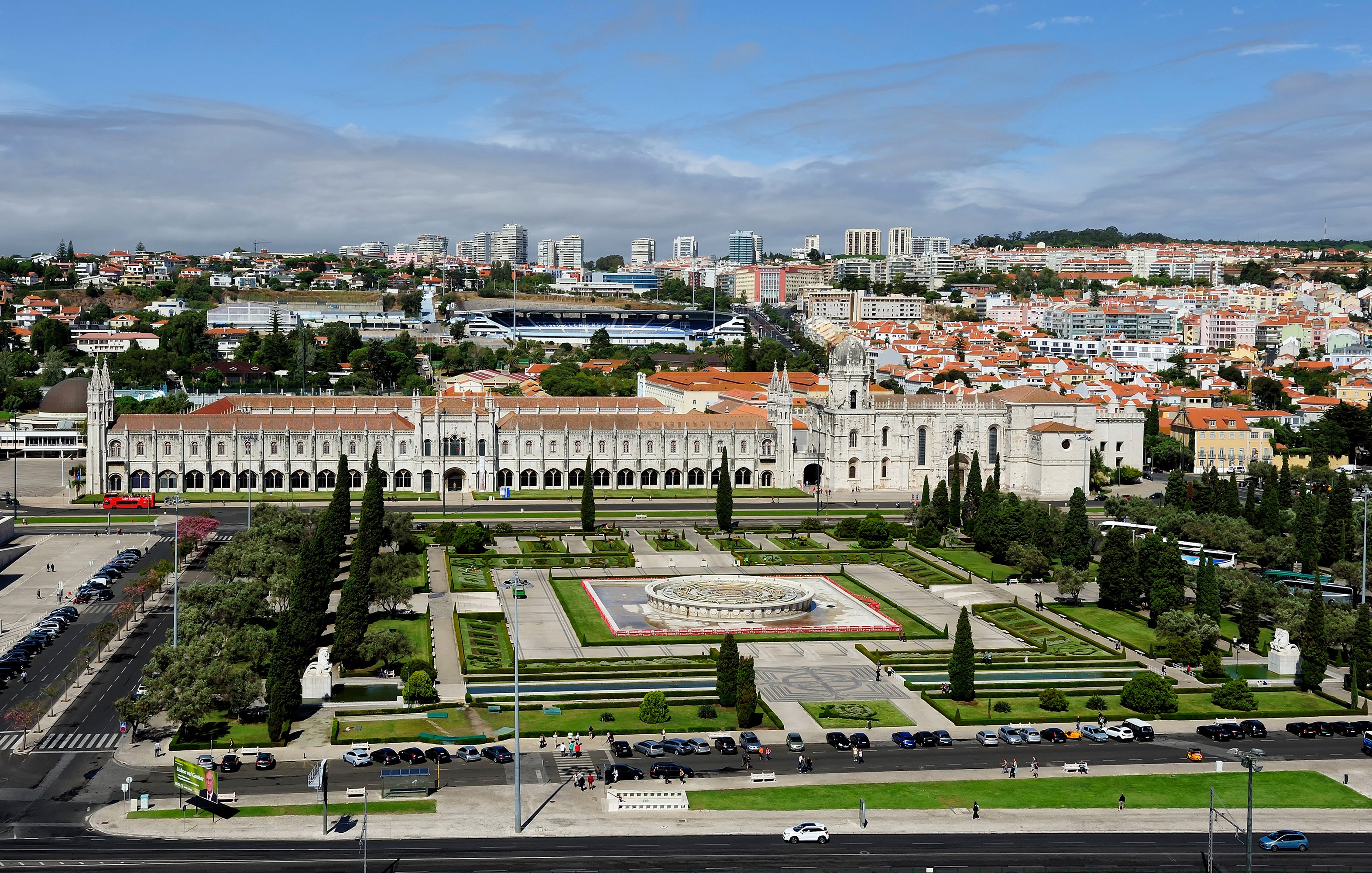 Jerónimos Monastery and gardens in Lisbon, Portugal HD Wallpaper