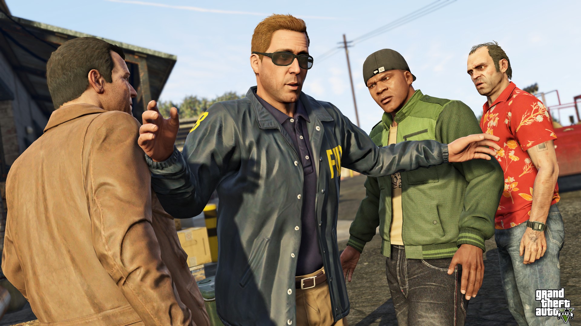 Men from Grand Theft Auto V HD Wallpaper