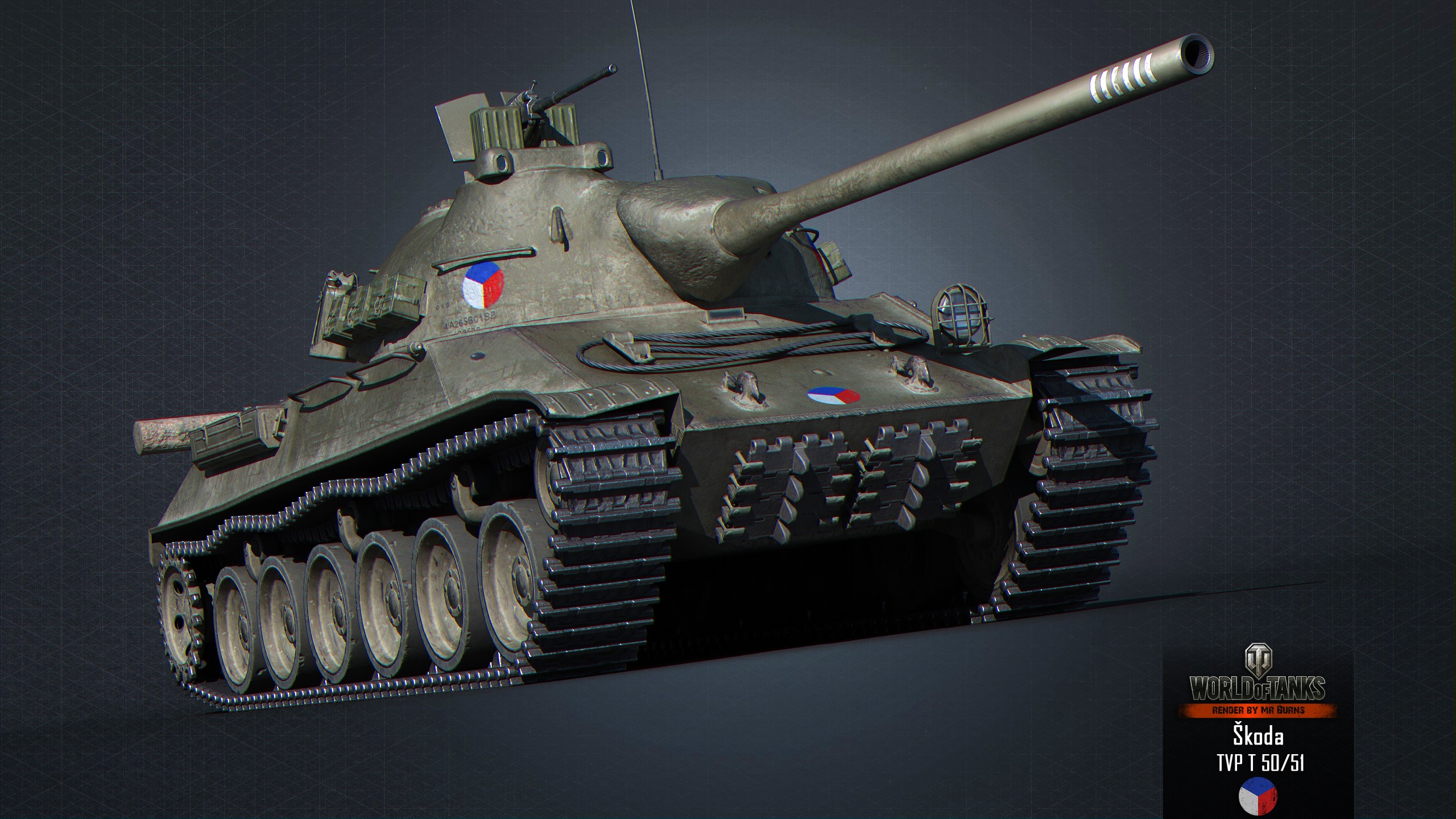 Skoda TVP T 50/51 tank from World of Tanks HD Wallpaper
