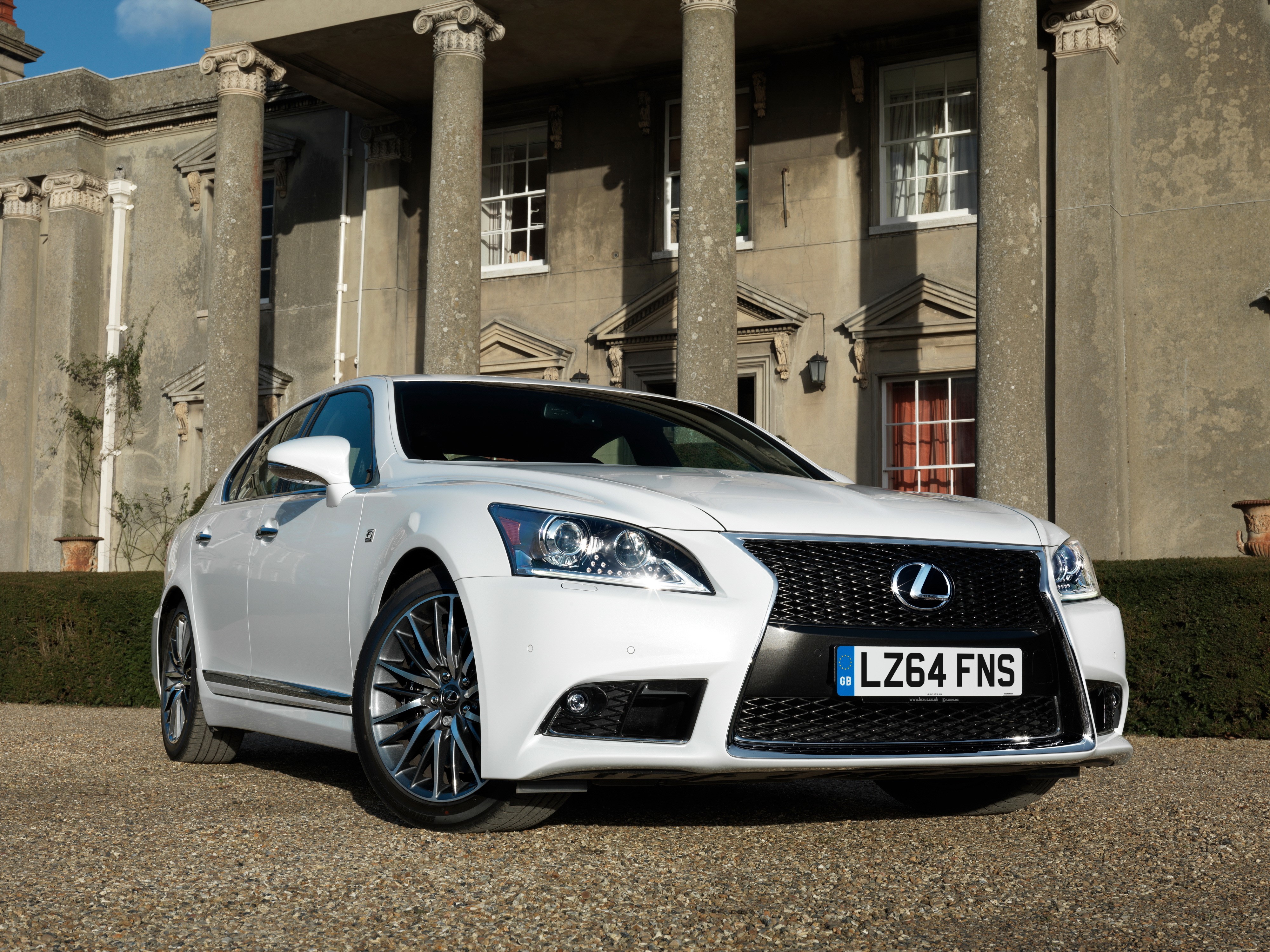 White 2012 Lexus LS 460 F-Sport UK-spec HD Wallpaper