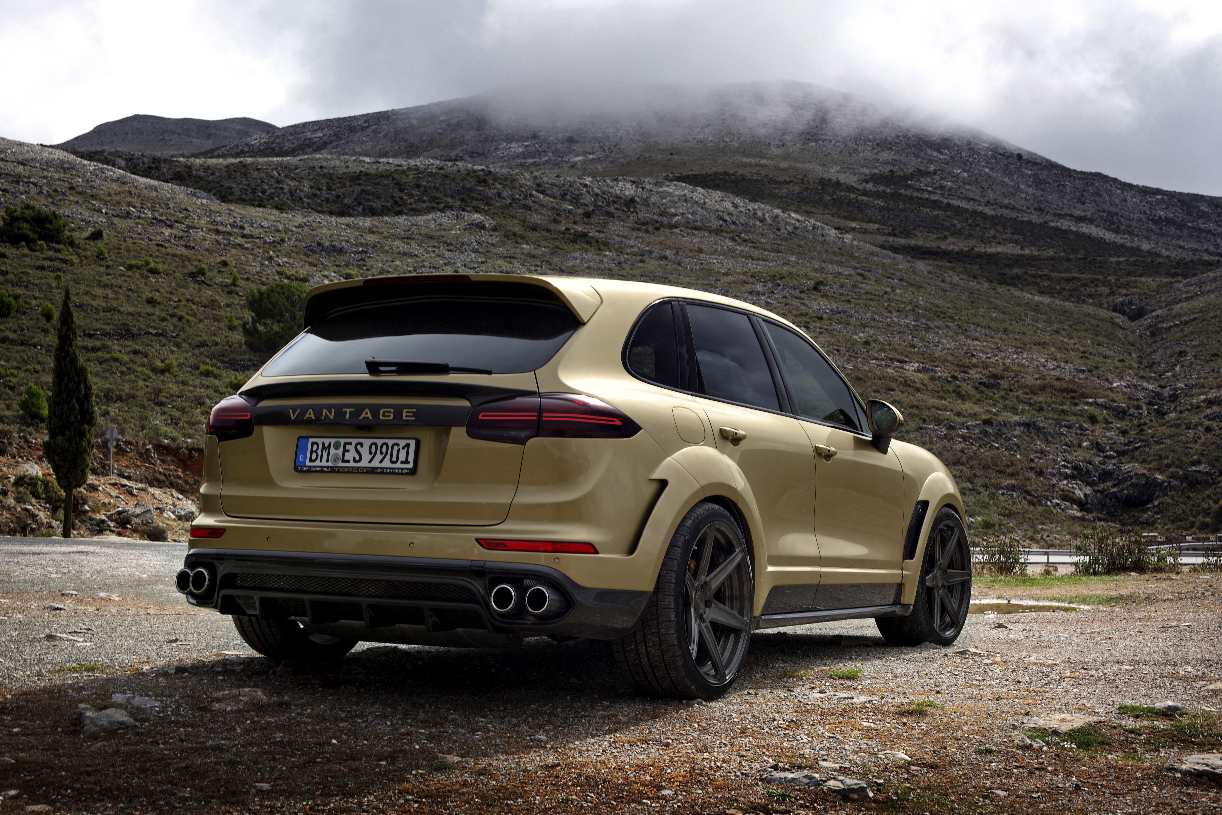 4K Topcar Cayenne Vantage Porsche back view HD Wallpaper