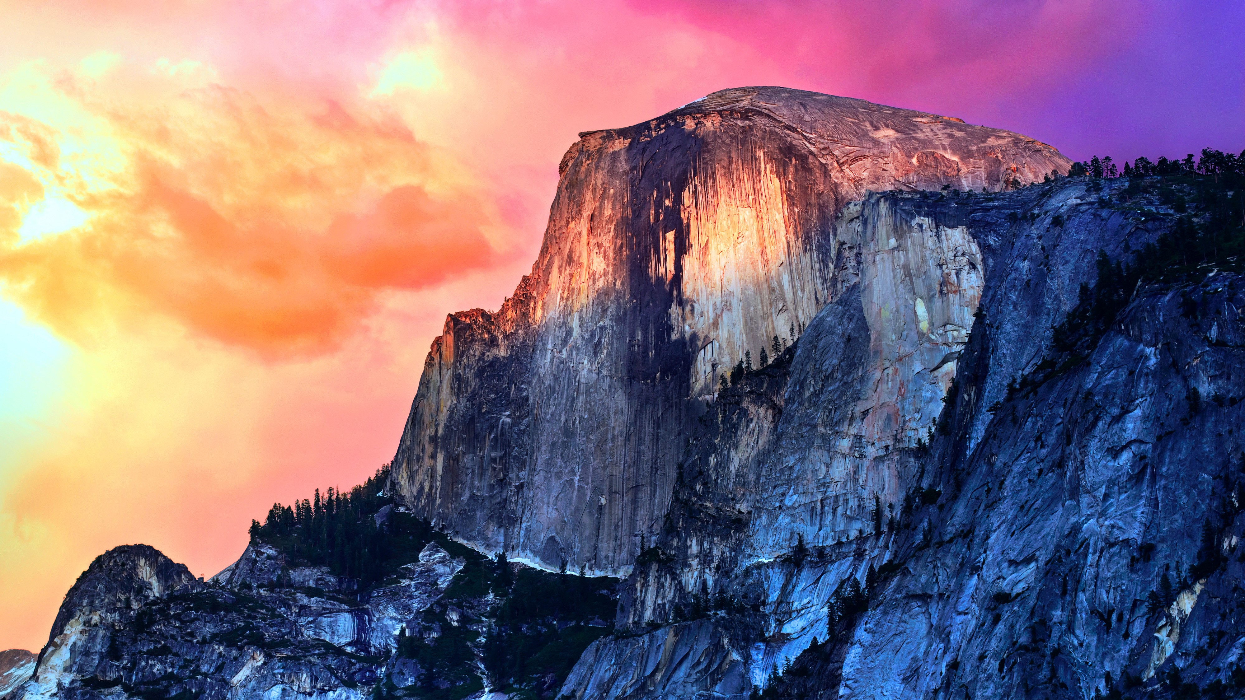 Half Dome Mountain at Sunrise HD Wallpaper