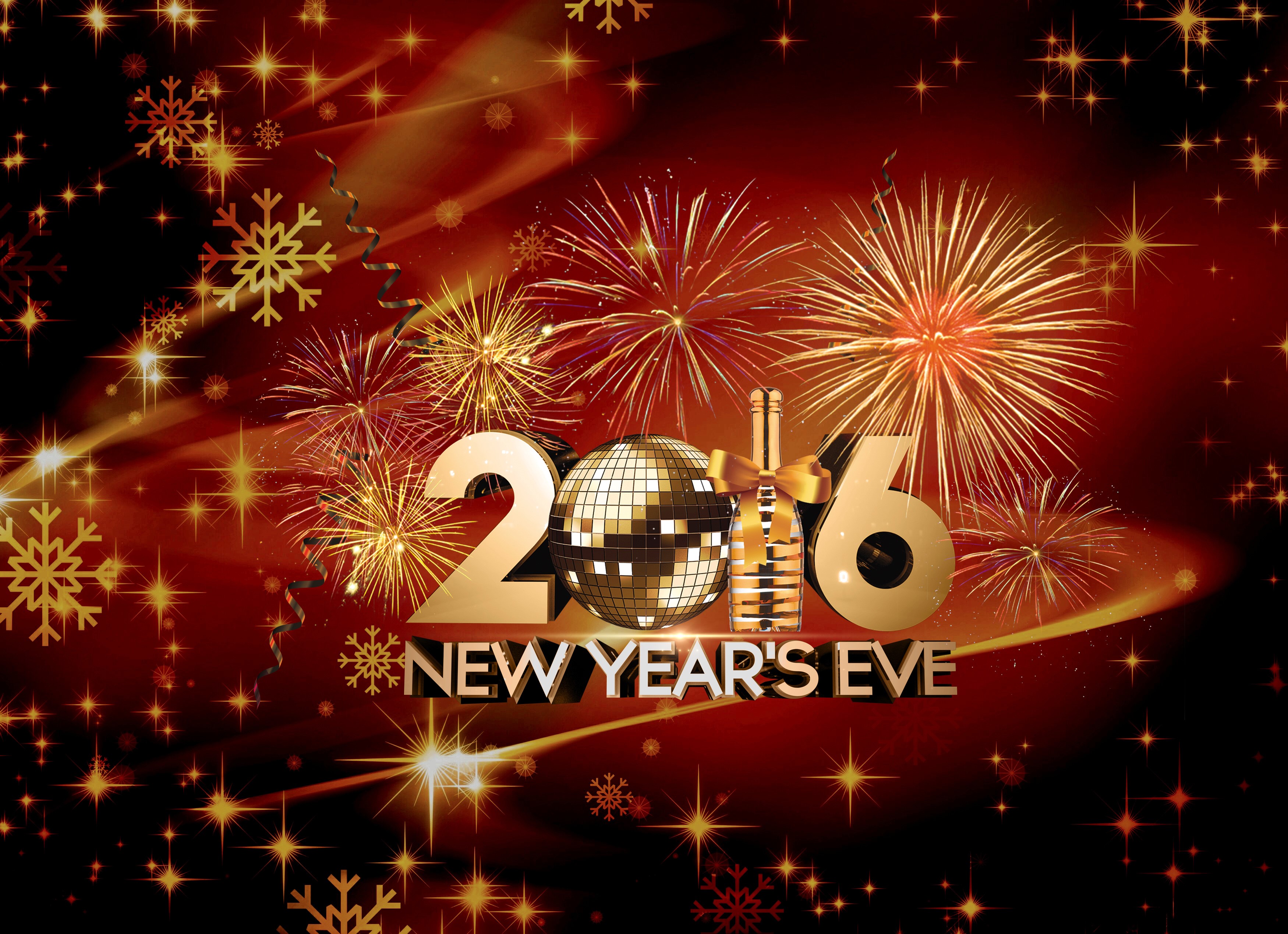 New Year's Eve 2016 Fireworks Celebration HD Wallpaper