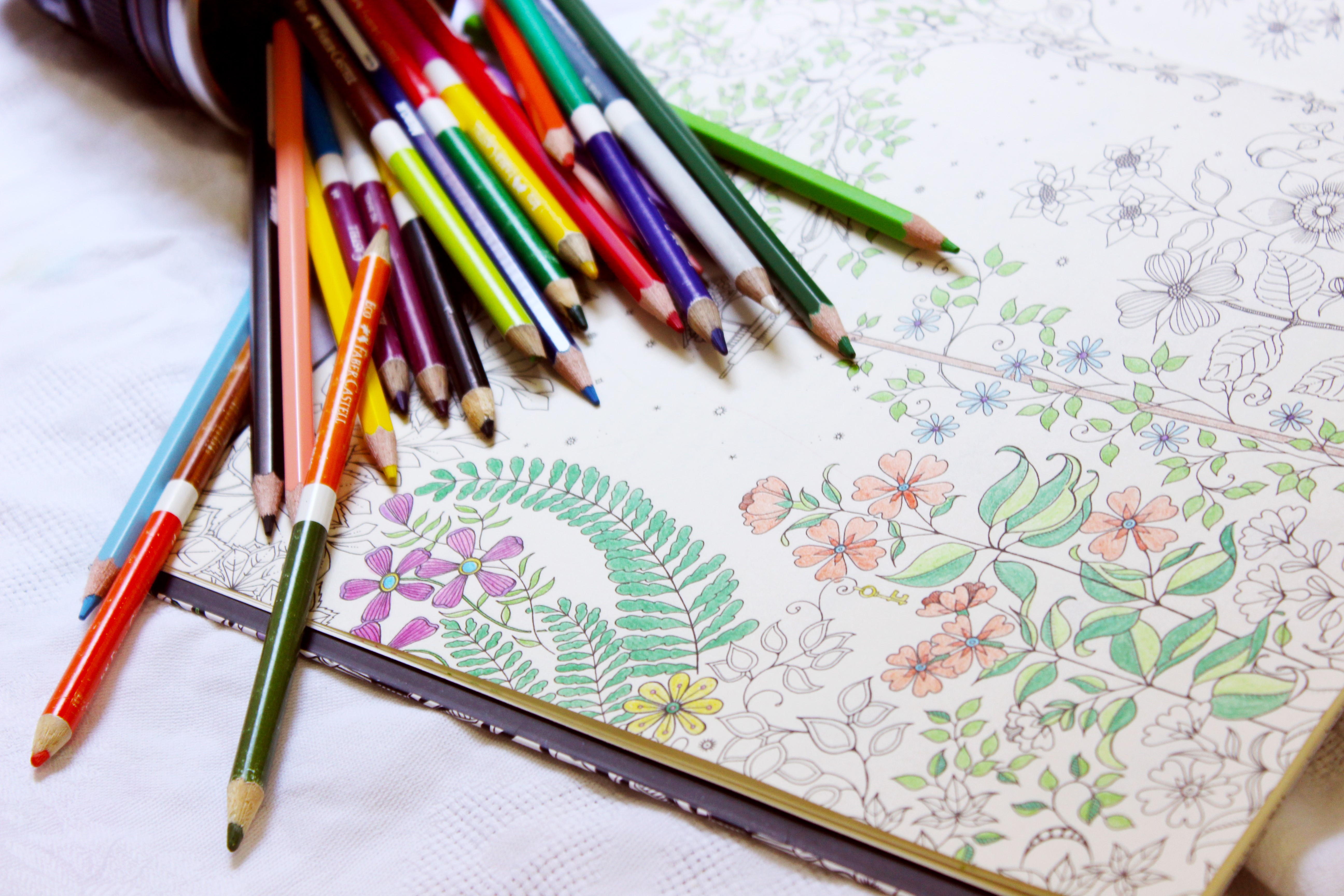 Colored Pencils and Coloring Book HD Wallpaper