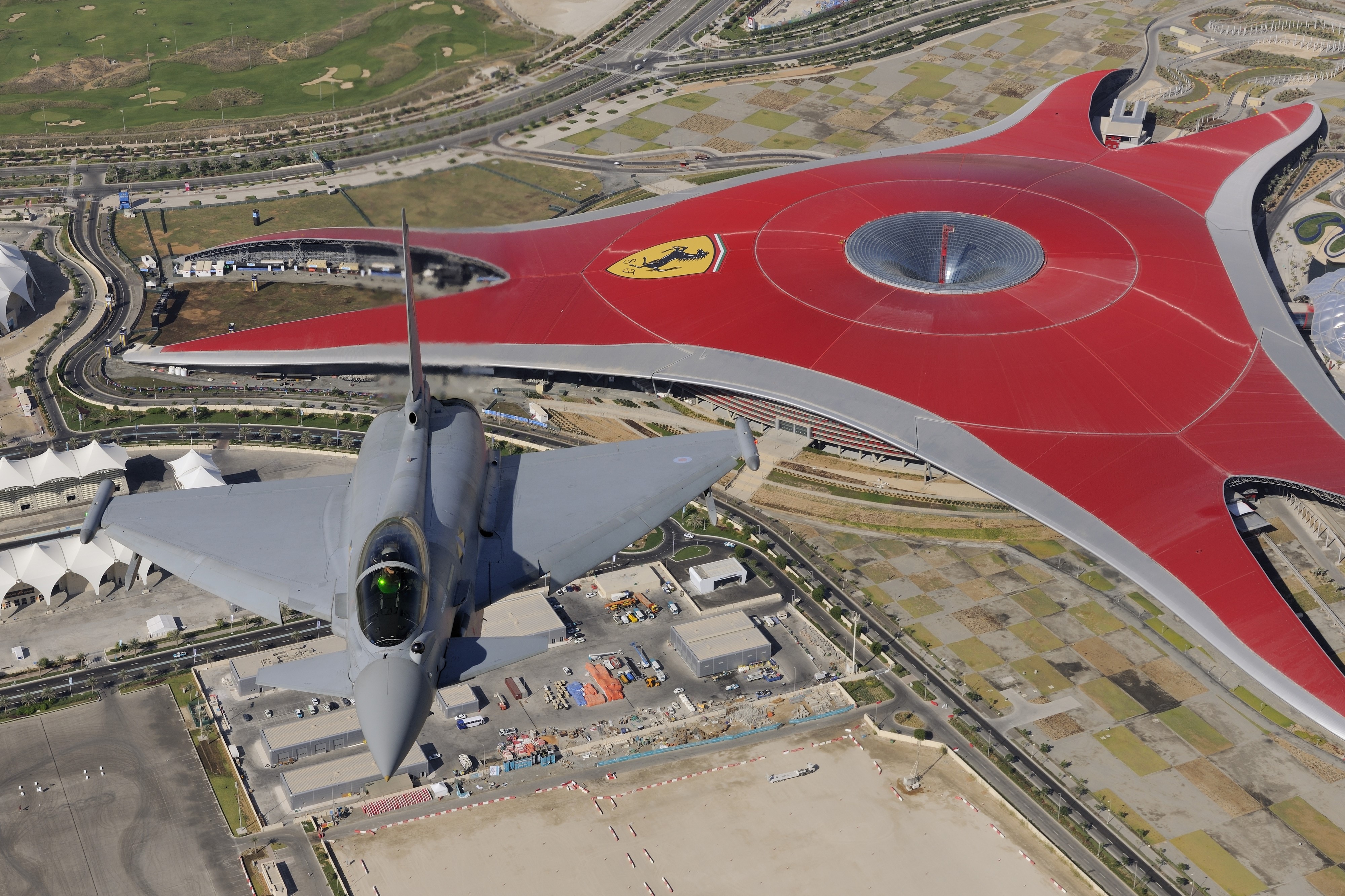 Eurofighter Typhoon Over Ferrari World Abu Dhabi HD Wallpaper