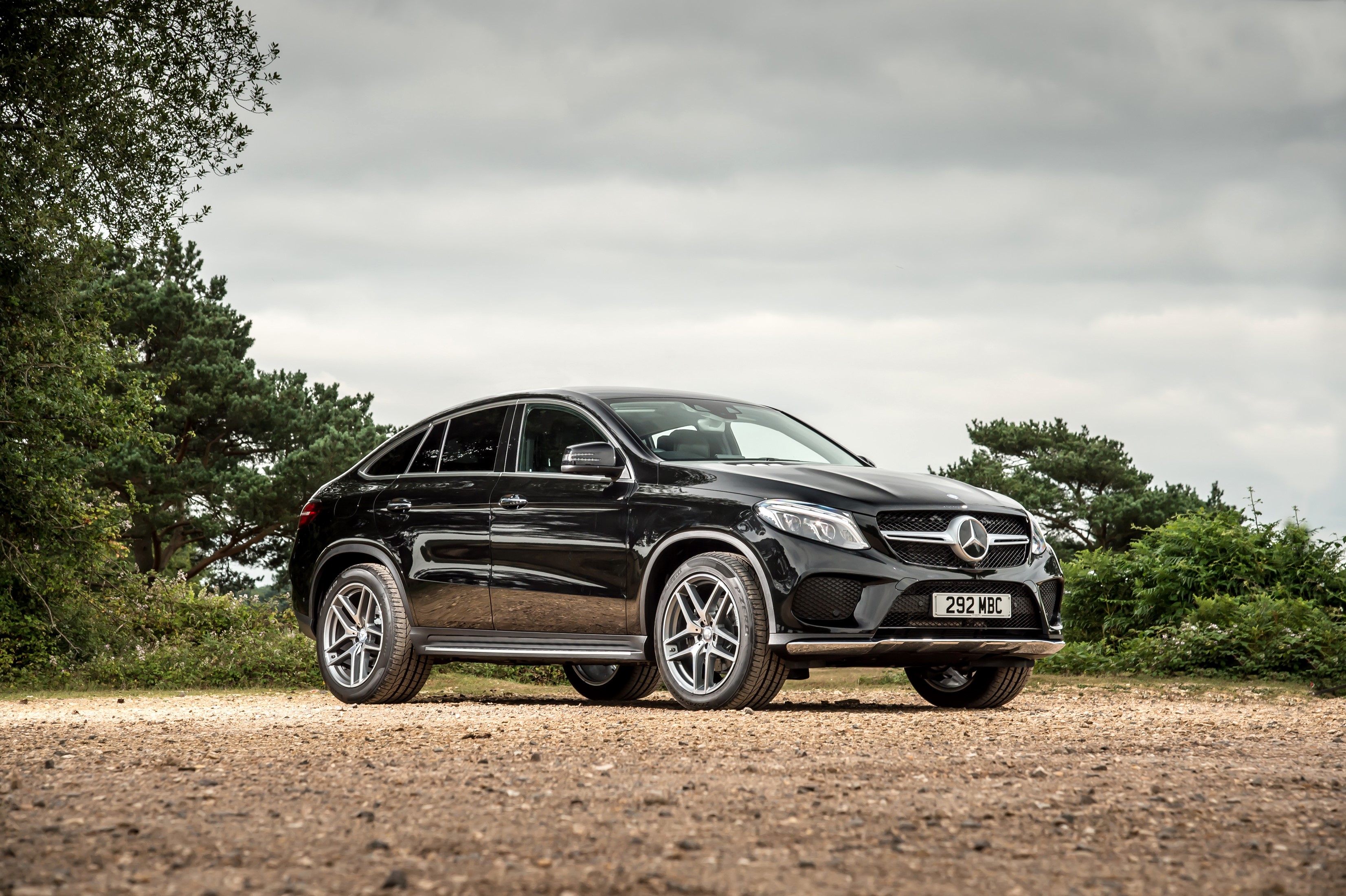 Black Mercedes-Benz GLE 350d 4Matic Coupe HD Wallpaper