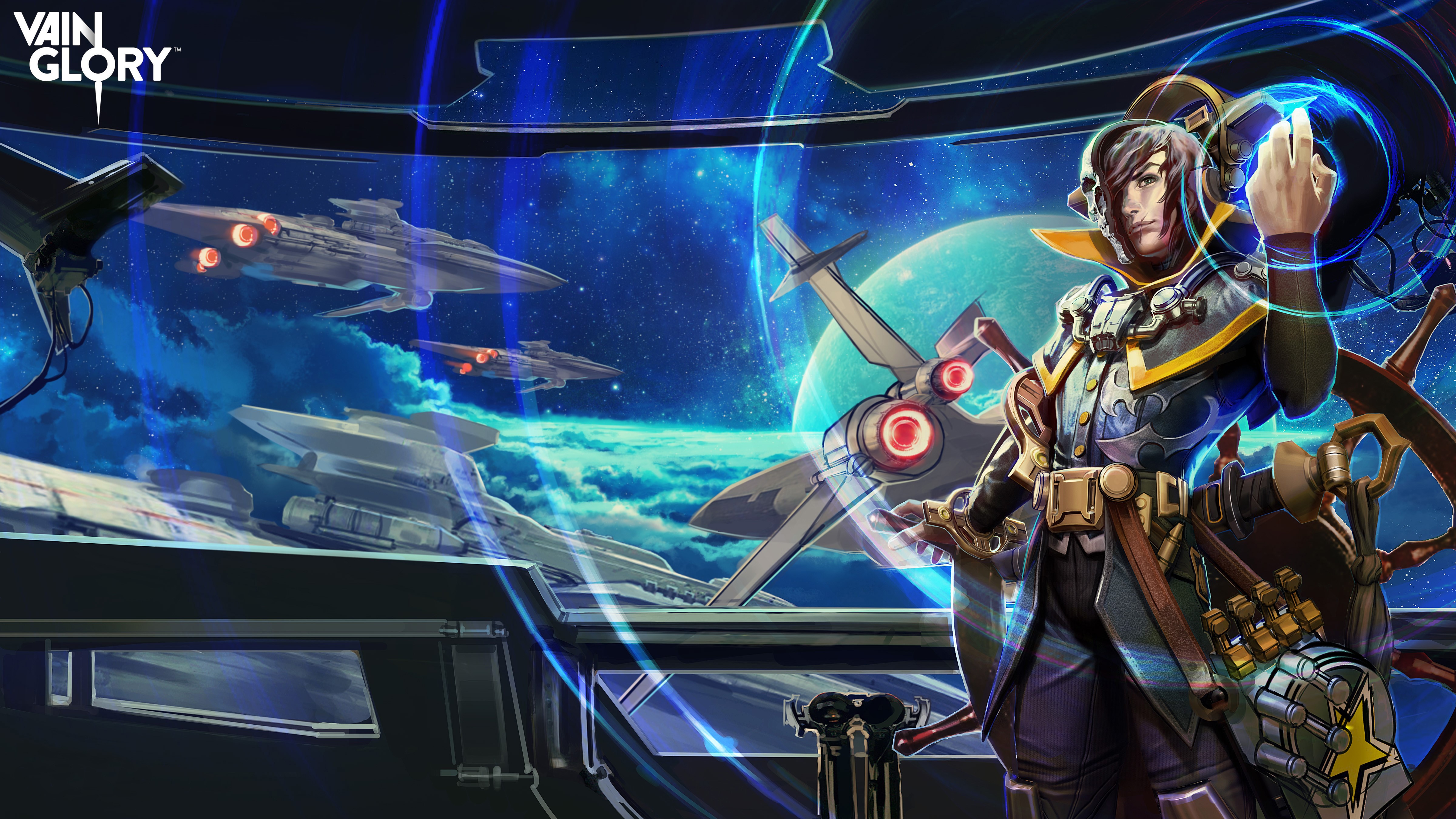 4K Cloud Raider Vox Vainglory with Ships HD Wallpaper