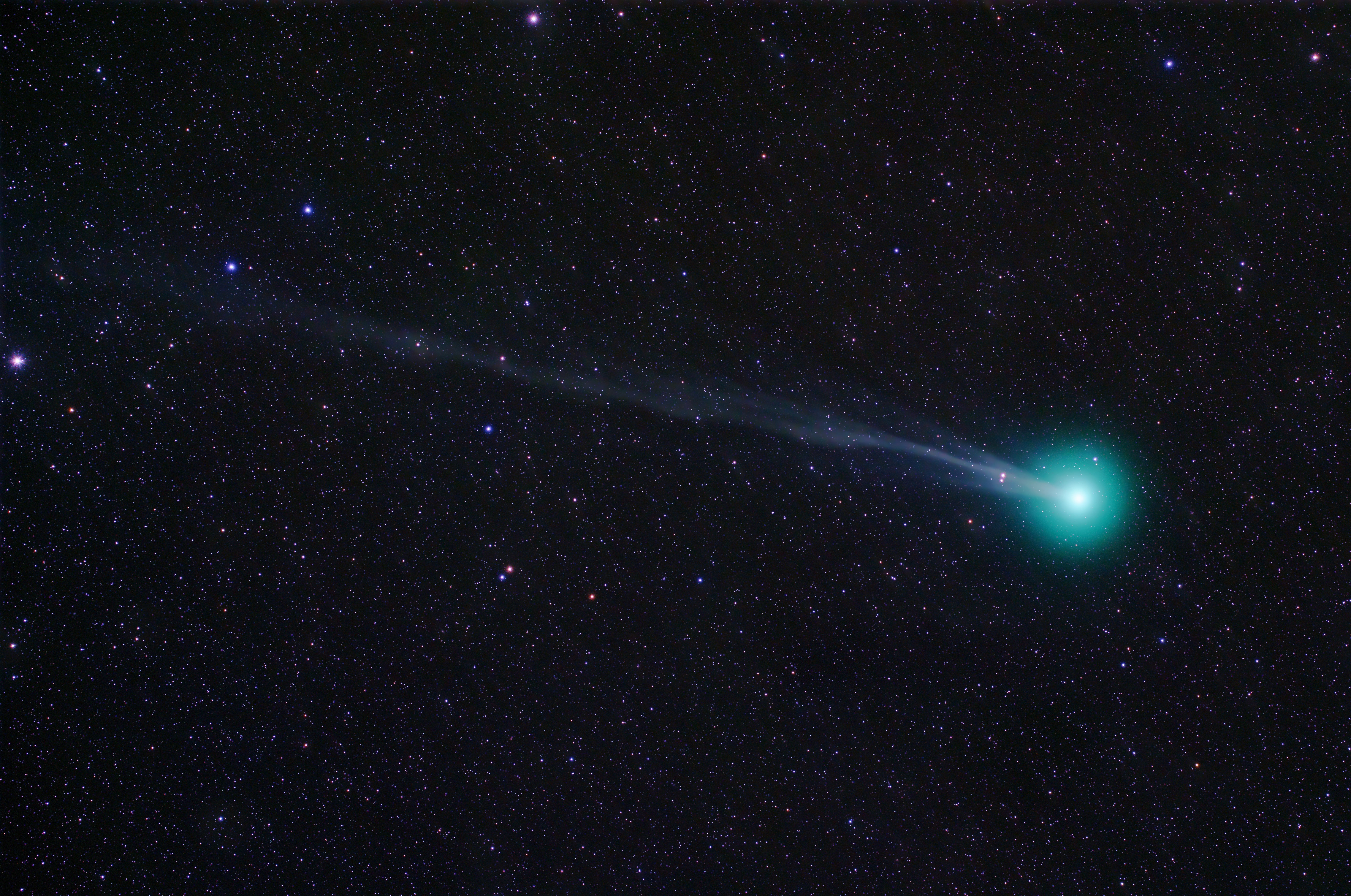 Comet C/2014 Q2 Lovejoy in front of stars HD Wallpaper
