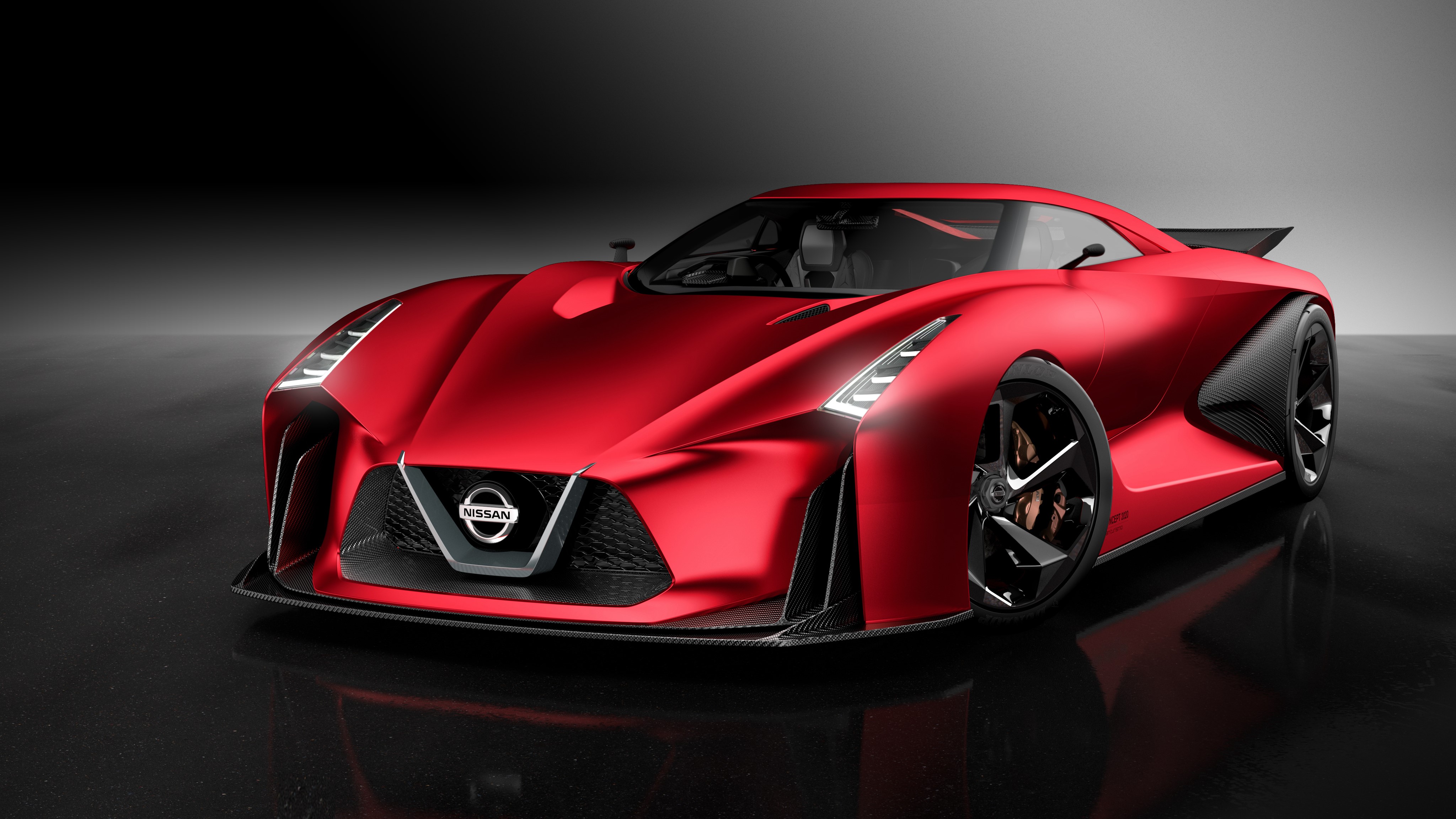 Red Nissan 2020 Vision Gran Turismo Concept Car HD Wallpaper
