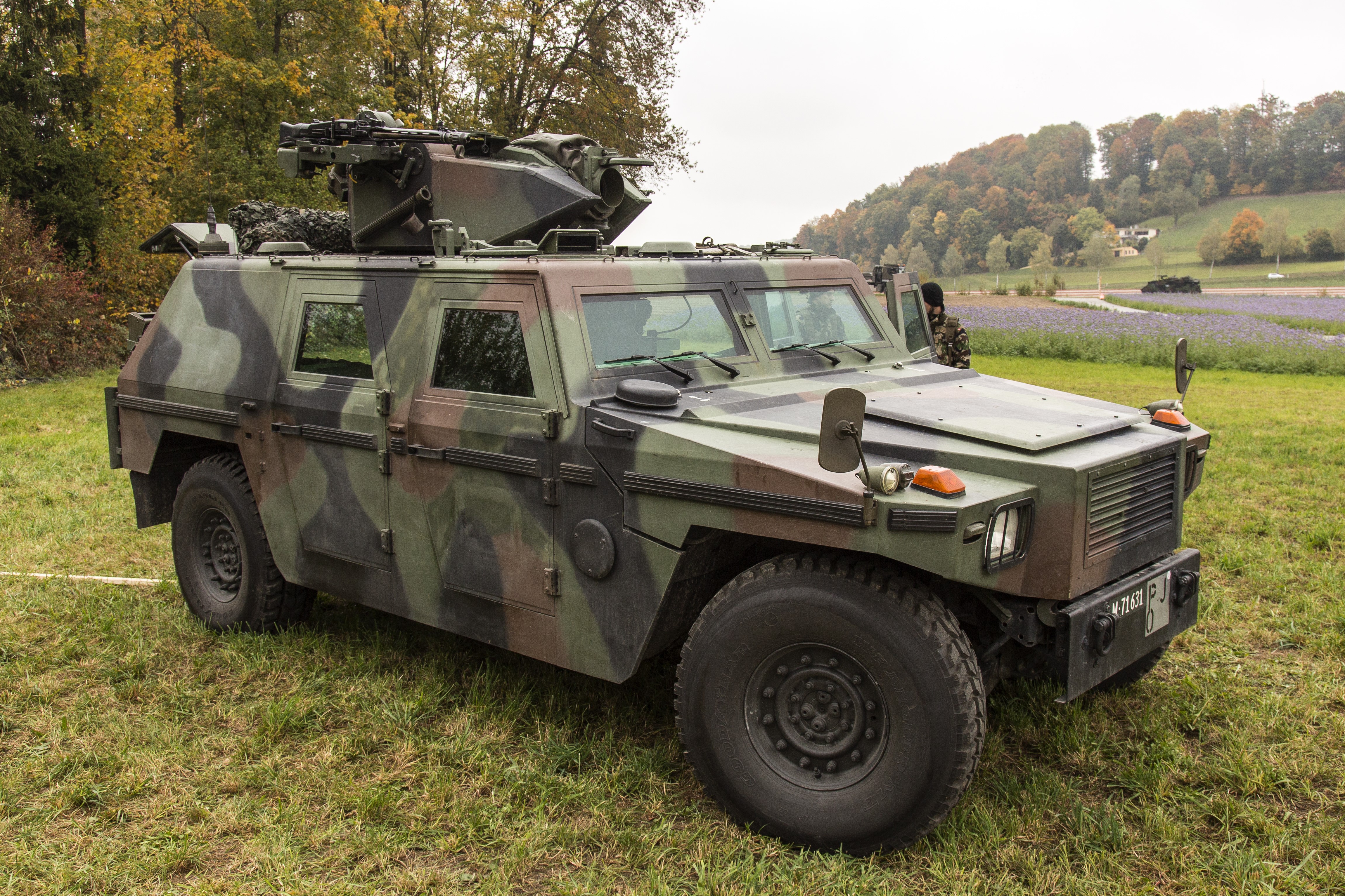 Mowag Eagle III military vehicle with machine gun HD Wallpaper