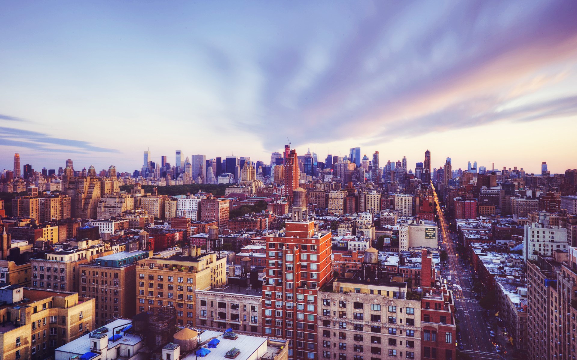 New York City Skyline at Dusk HD Wallpaper