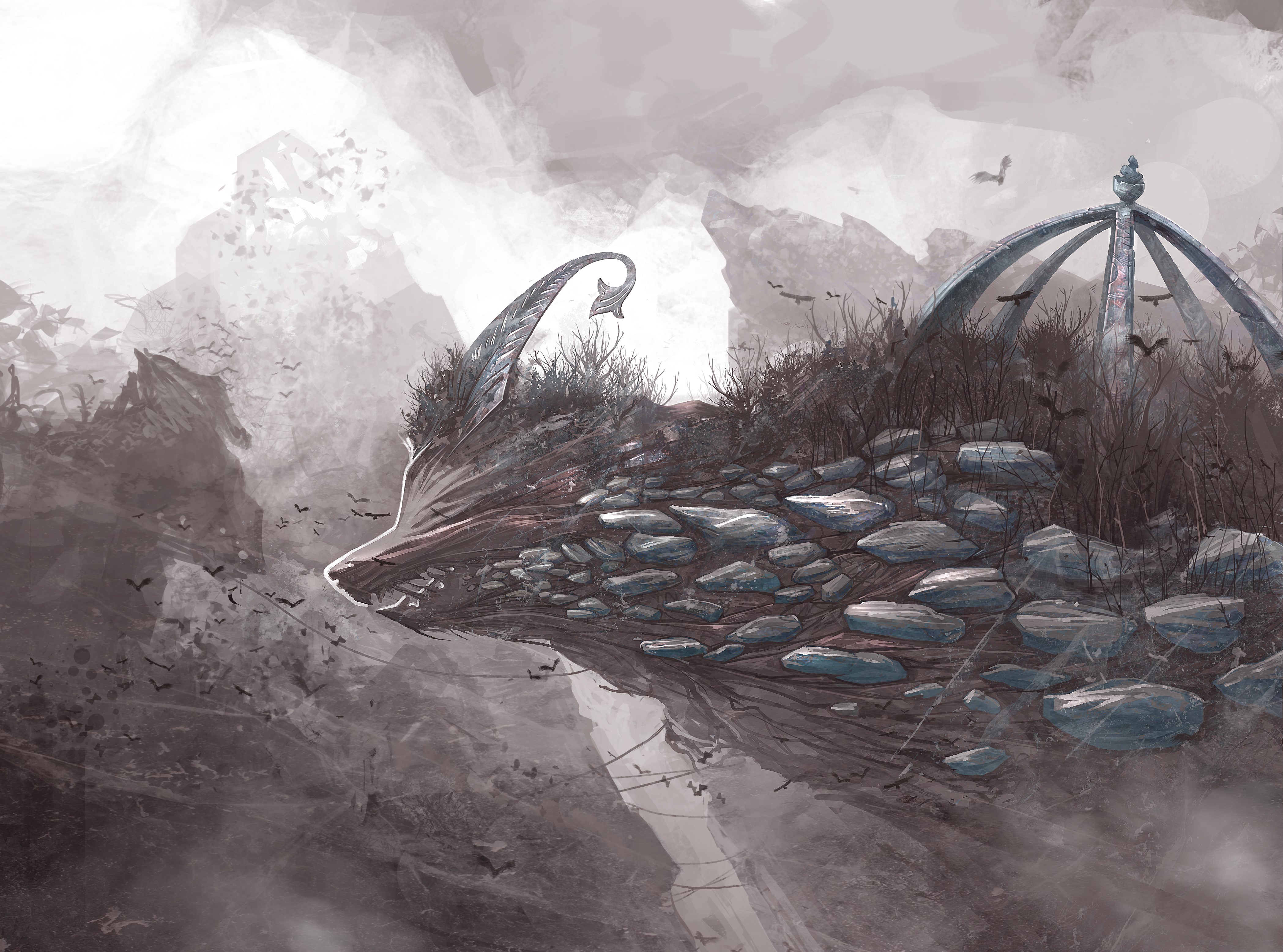 Monsters and Stones HD Wallpaper