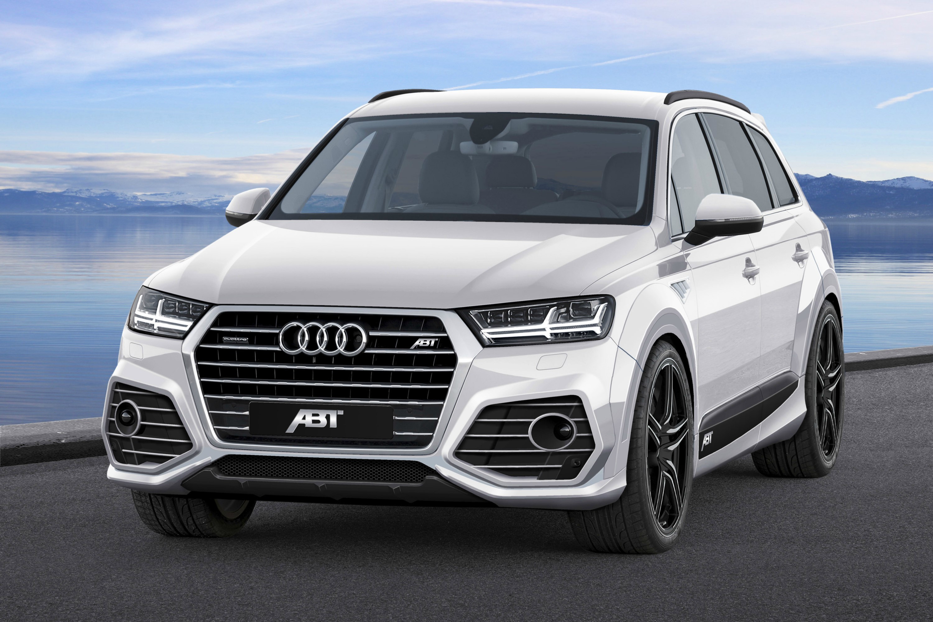 White Audi Q7 Quattro ABT SUV HD Wallpaper