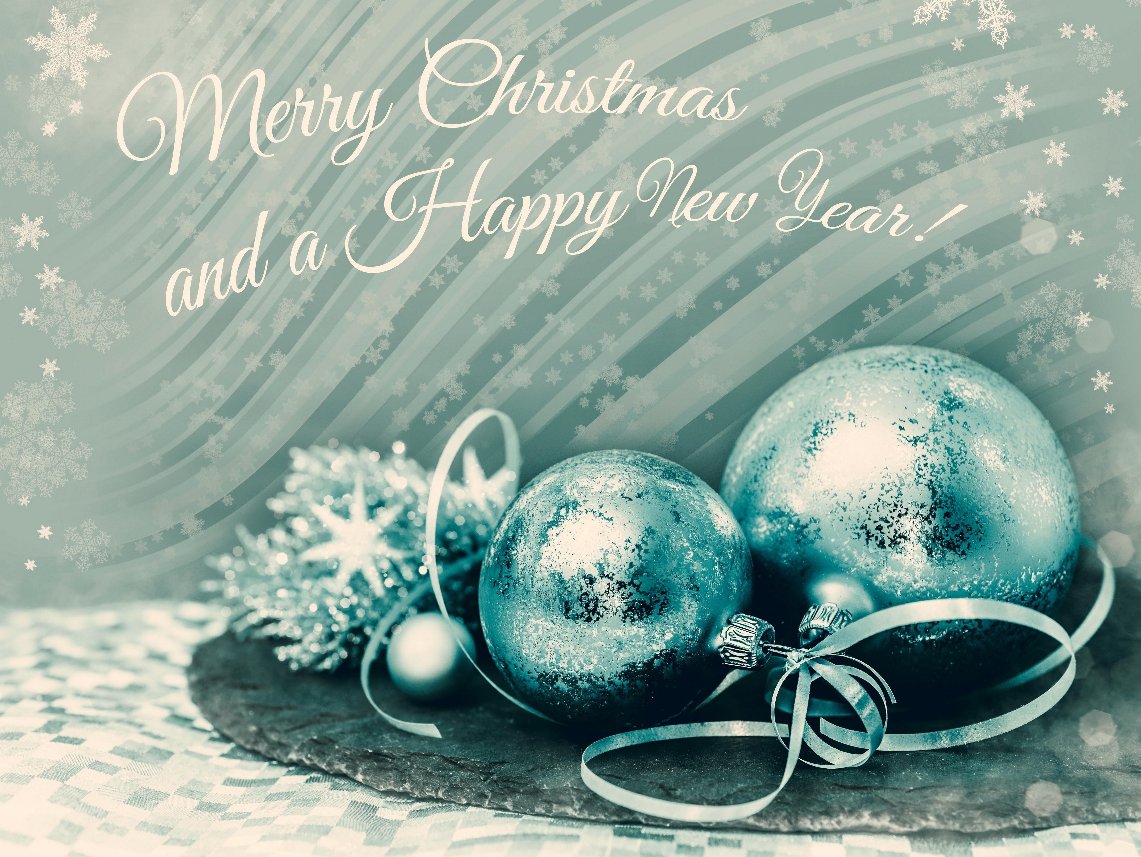 Christmas and New Year ornaments HD Wallpaper