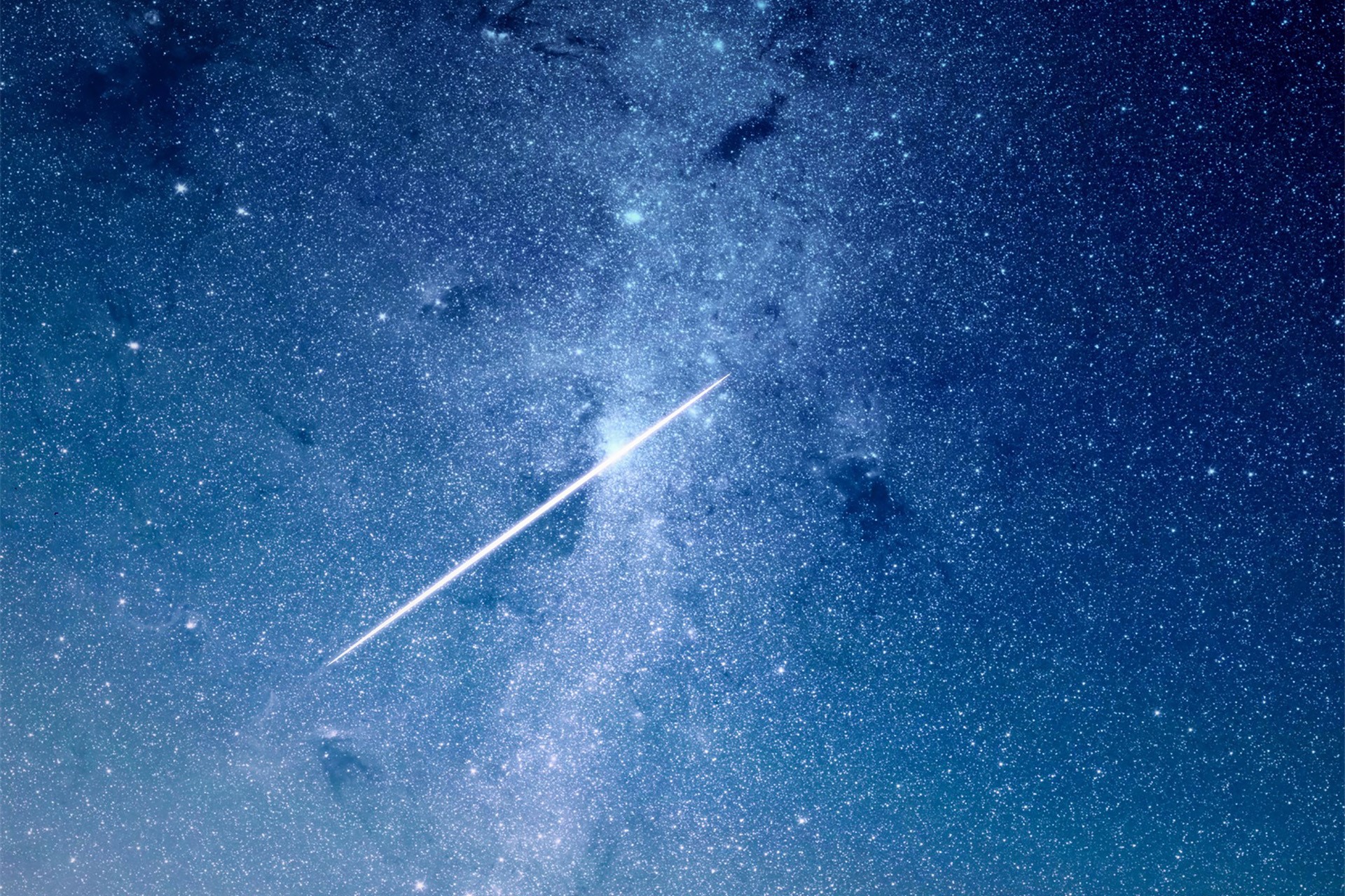 Shooting star in a starry night sky HD Wallpaper