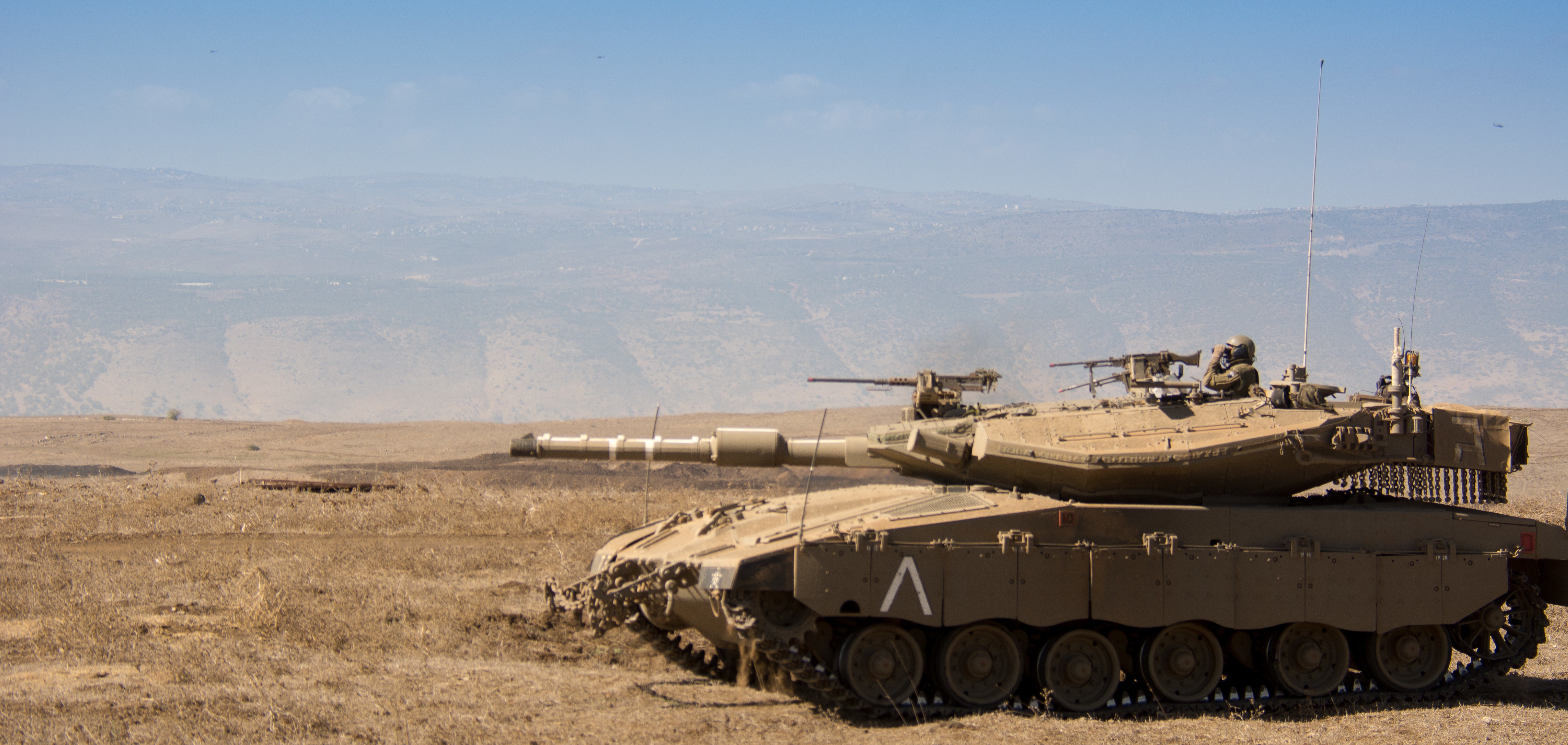 Merkava Mk.3 Tank in a Dry Landscape HD Wallpaper