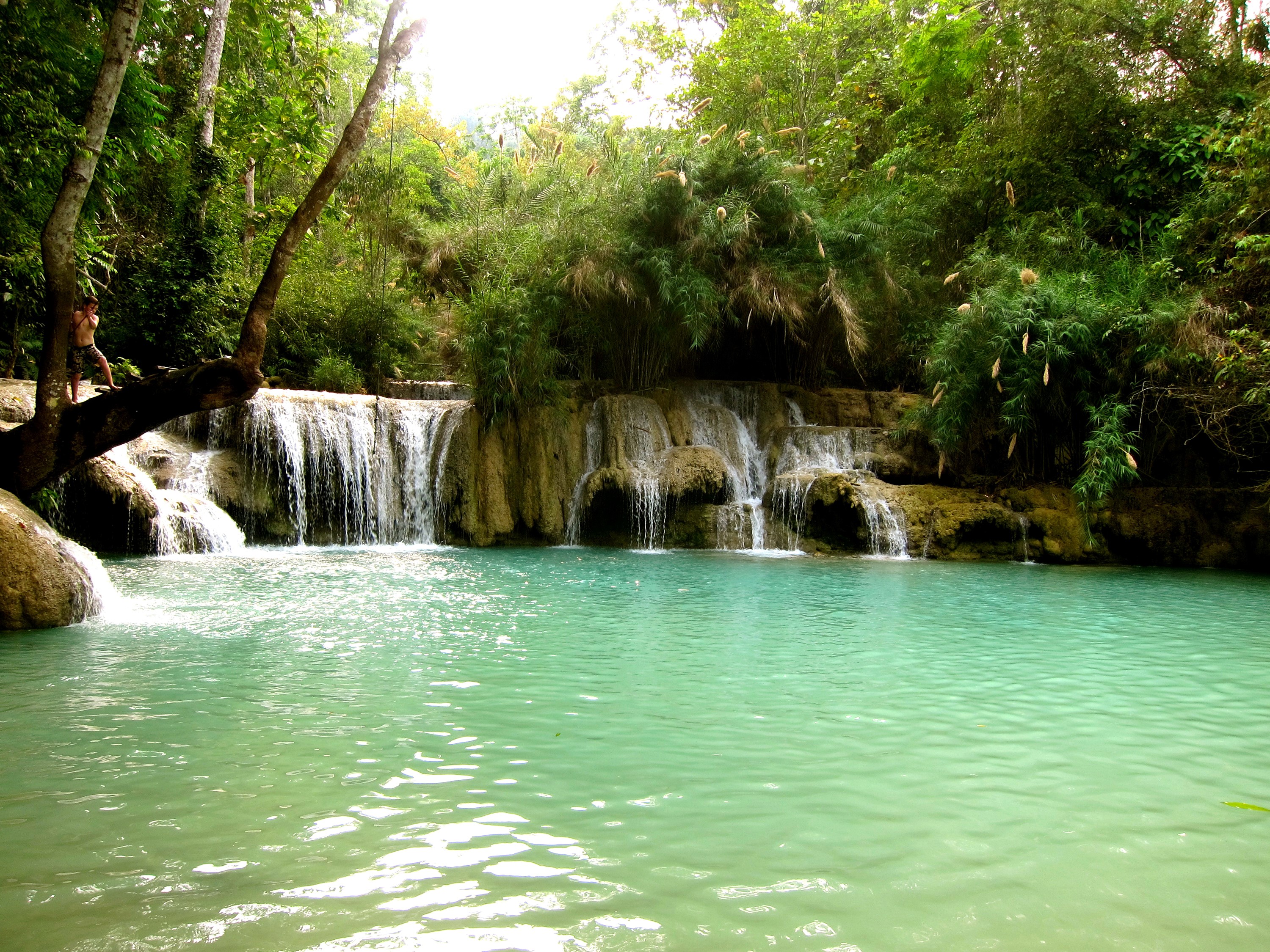 Kuang Si Falls in Laos HD Wallpaper