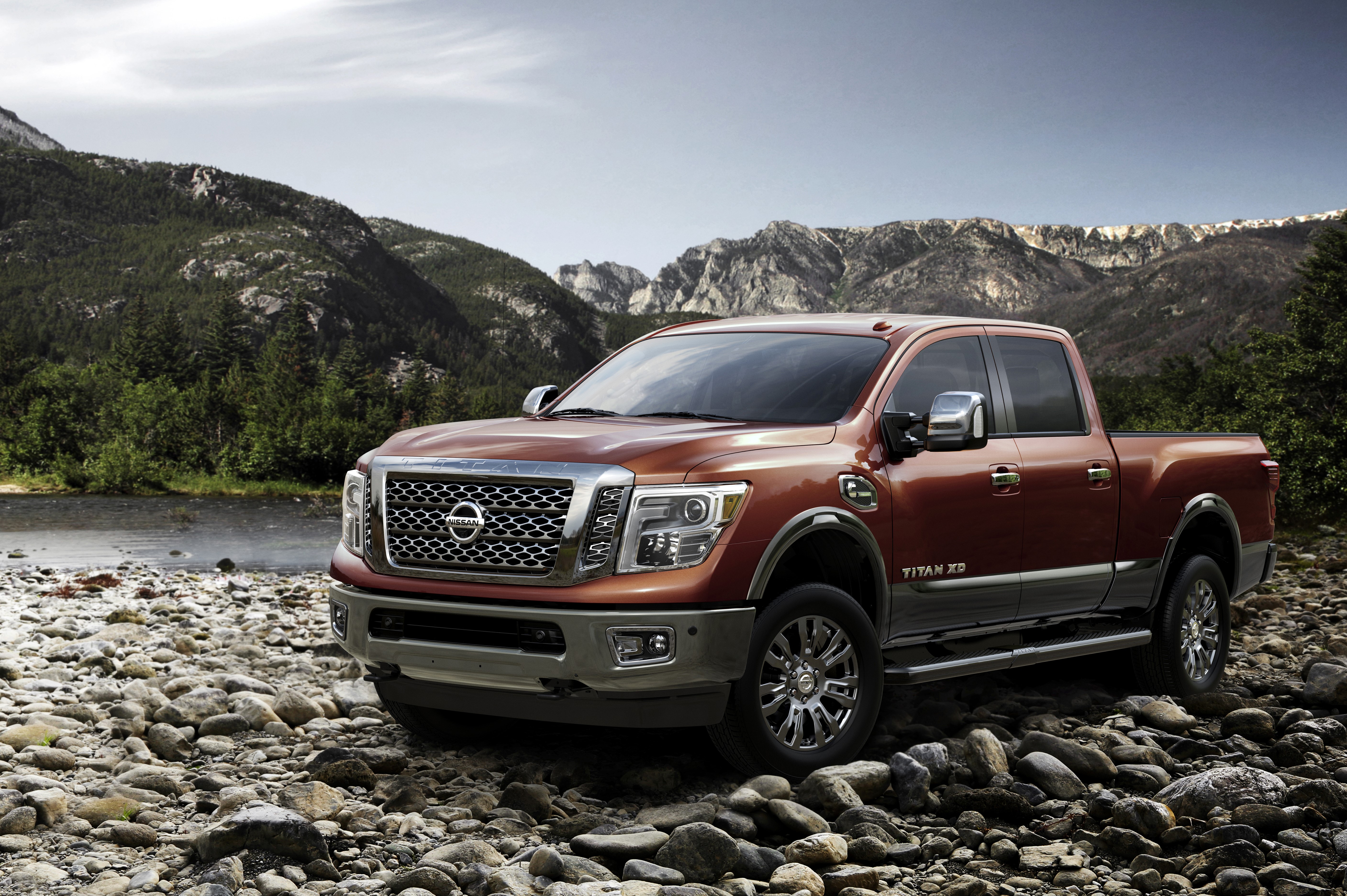 2016 Nissan Titan XD on Stones HD Wallpaper