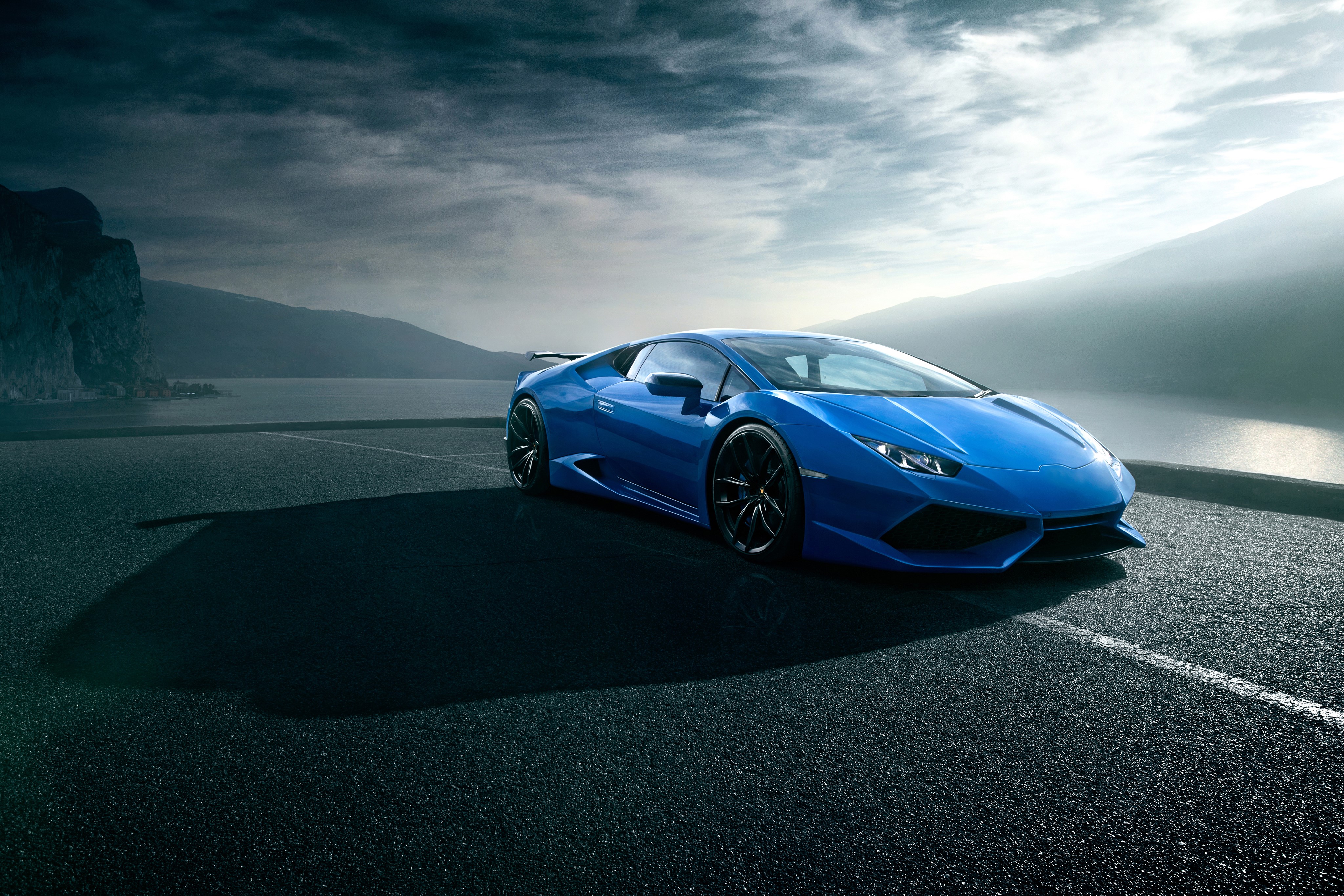 Blue Lamborghini Huracan Novitec Torado 4K HD Wallpaper