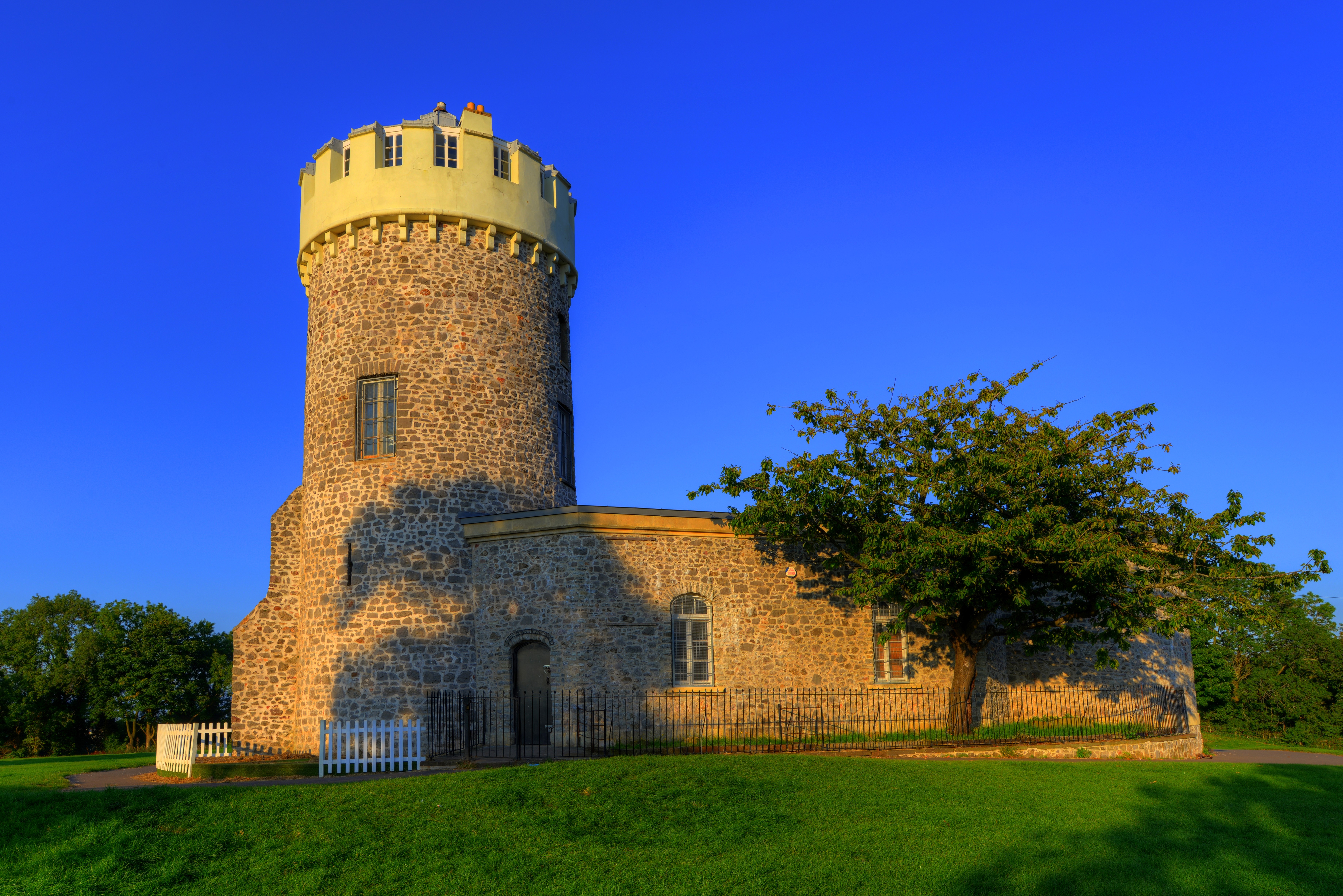 Clifton Observatory Bristol England with Trees and Grass HD Wallpaper