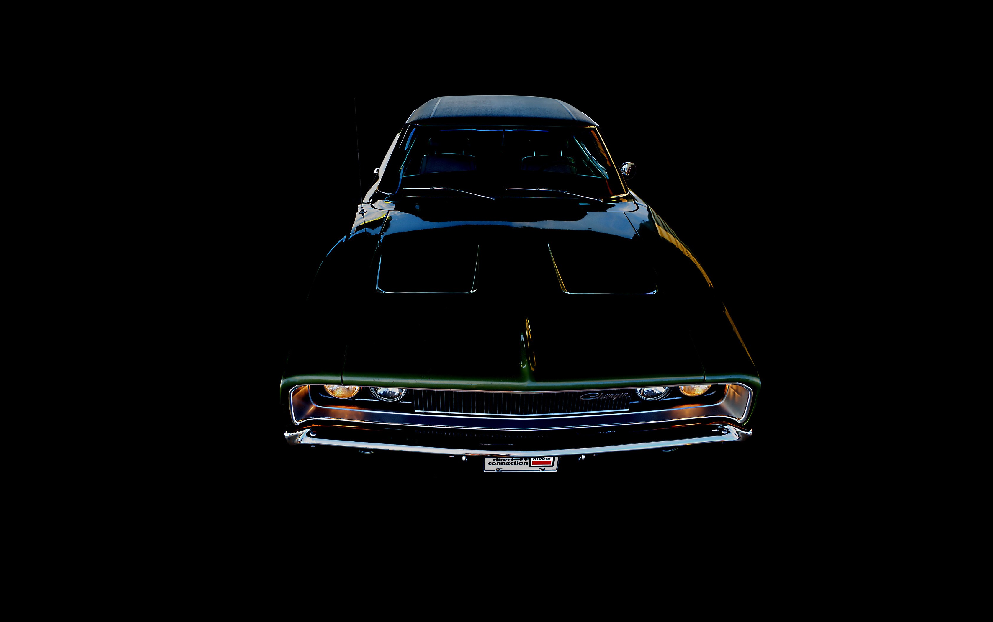 1968 Dodge Charger Front View HD Wallpaper