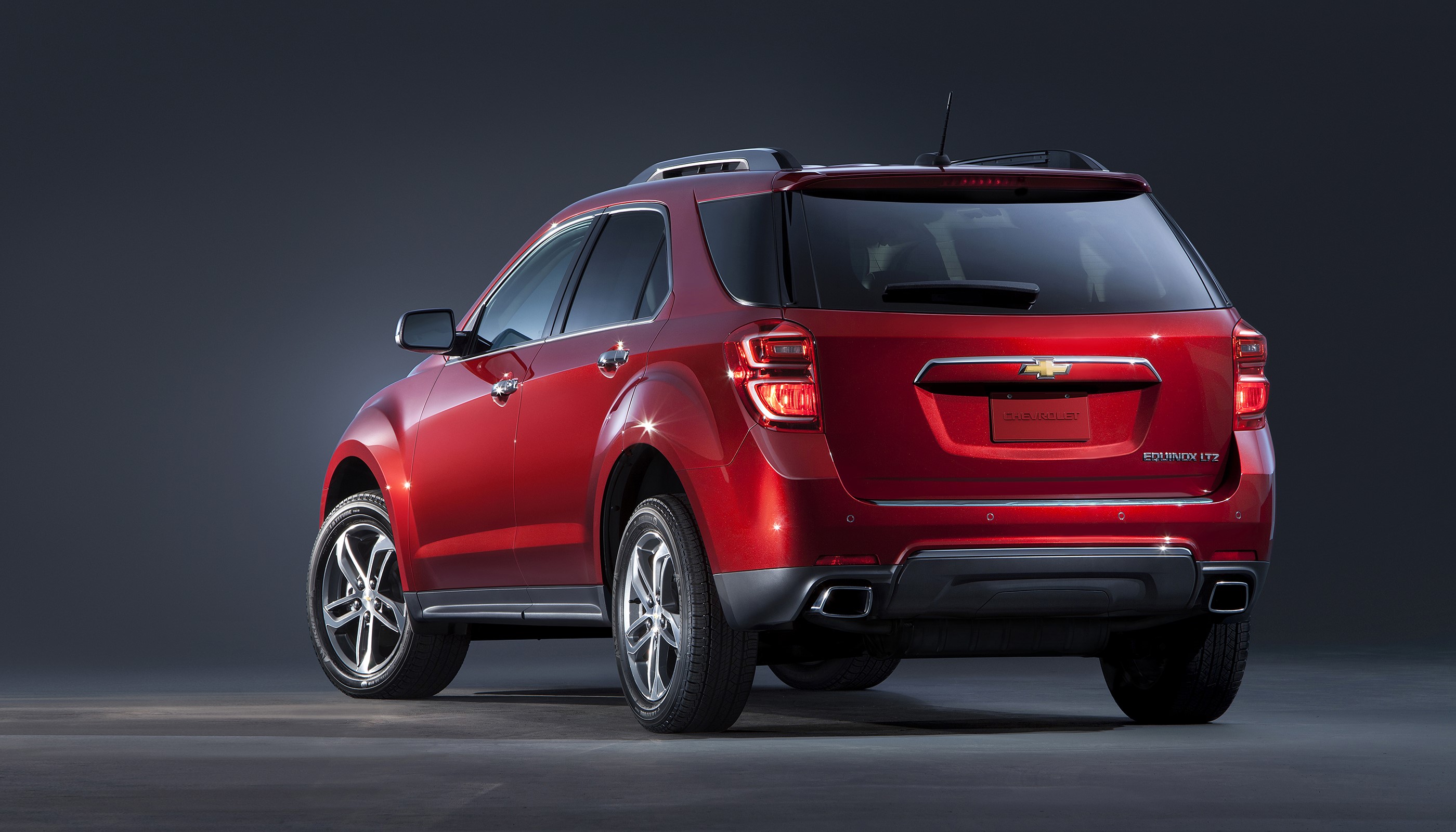 Red 2016 Chevrolet Equinox Metallic SUV Back View HD Wallpaper