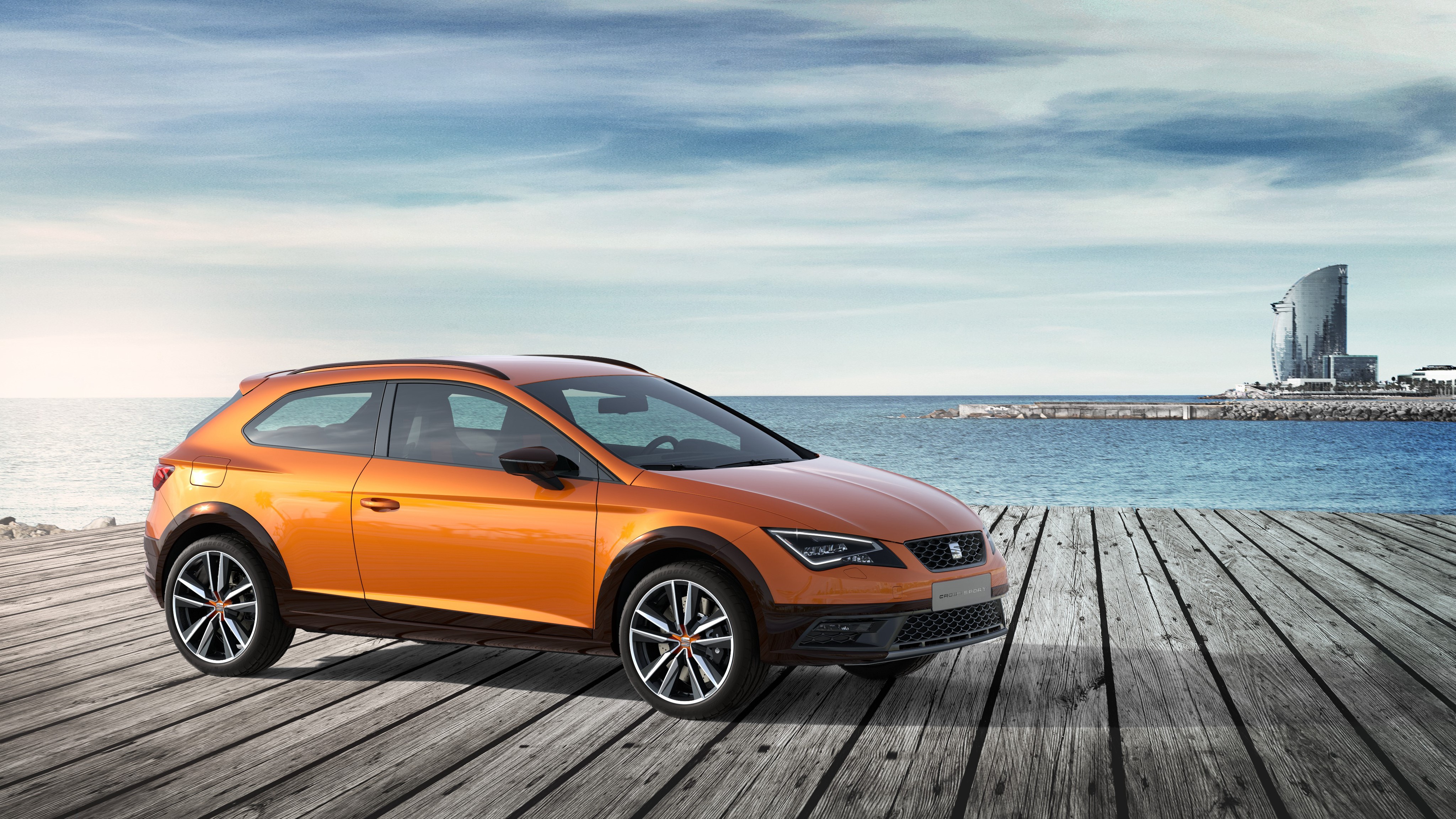 4K 2015 Seat Leon Cross Sport Concept Orange HD Wallpaper