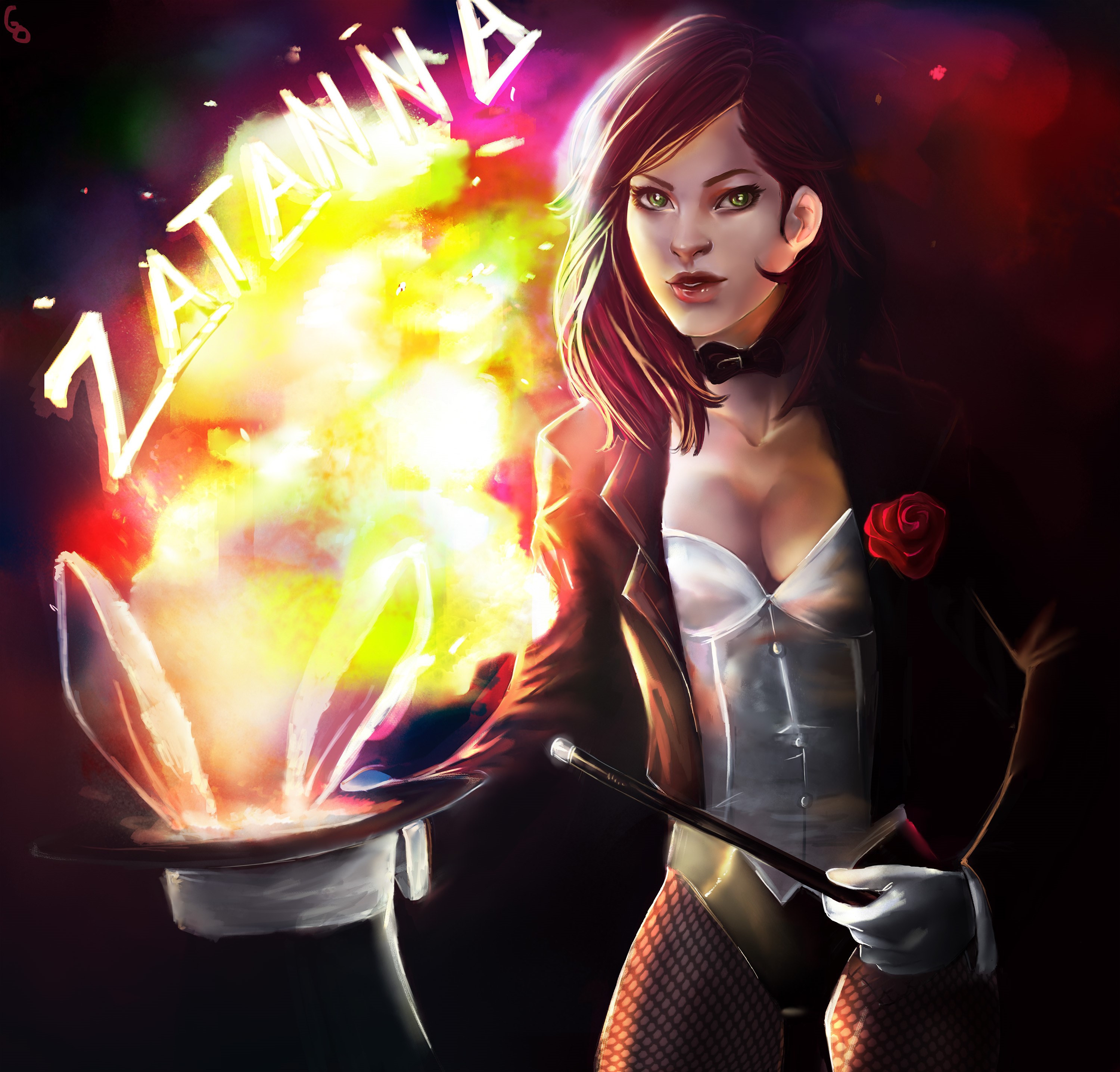 Zatanna from Heroes comics performing magic HD Wallpaper
