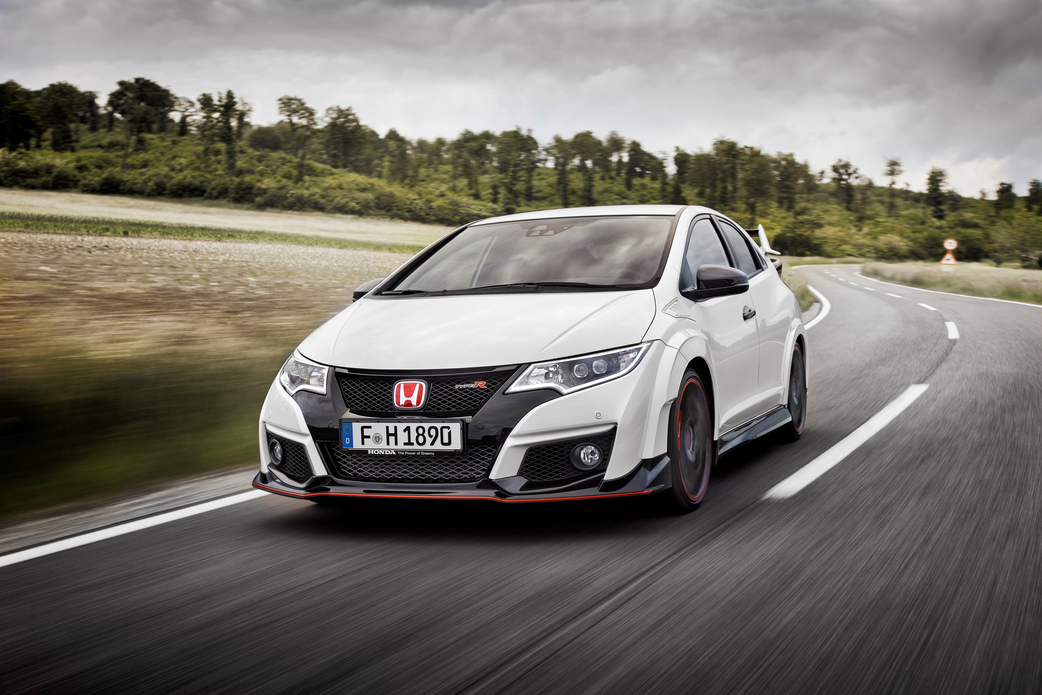 2015 Honda Civic Type R on a Winding Road HD Wallpaper