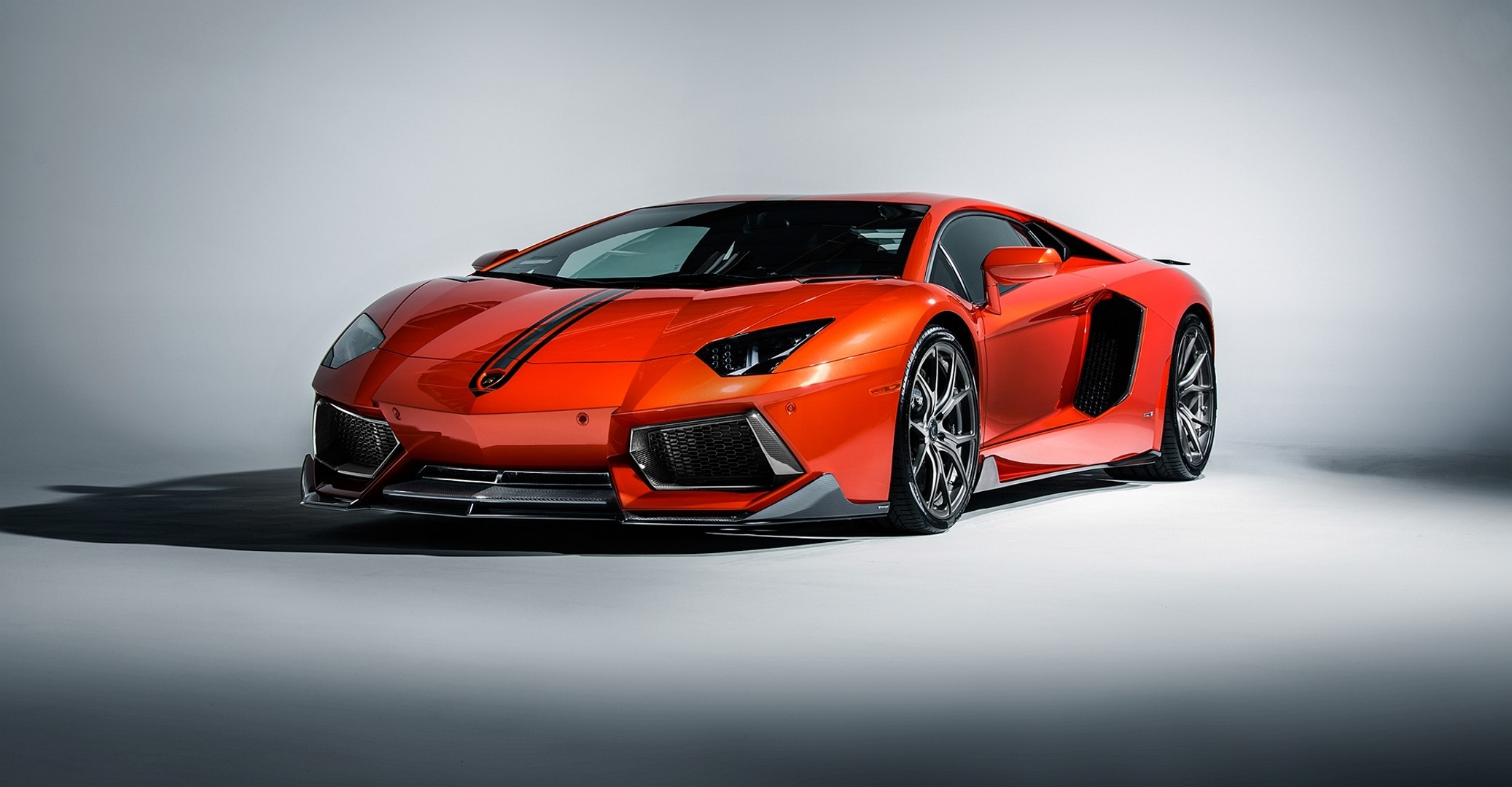 Orange Lamborghini Aventador LP-700-4 HD Wallpaper