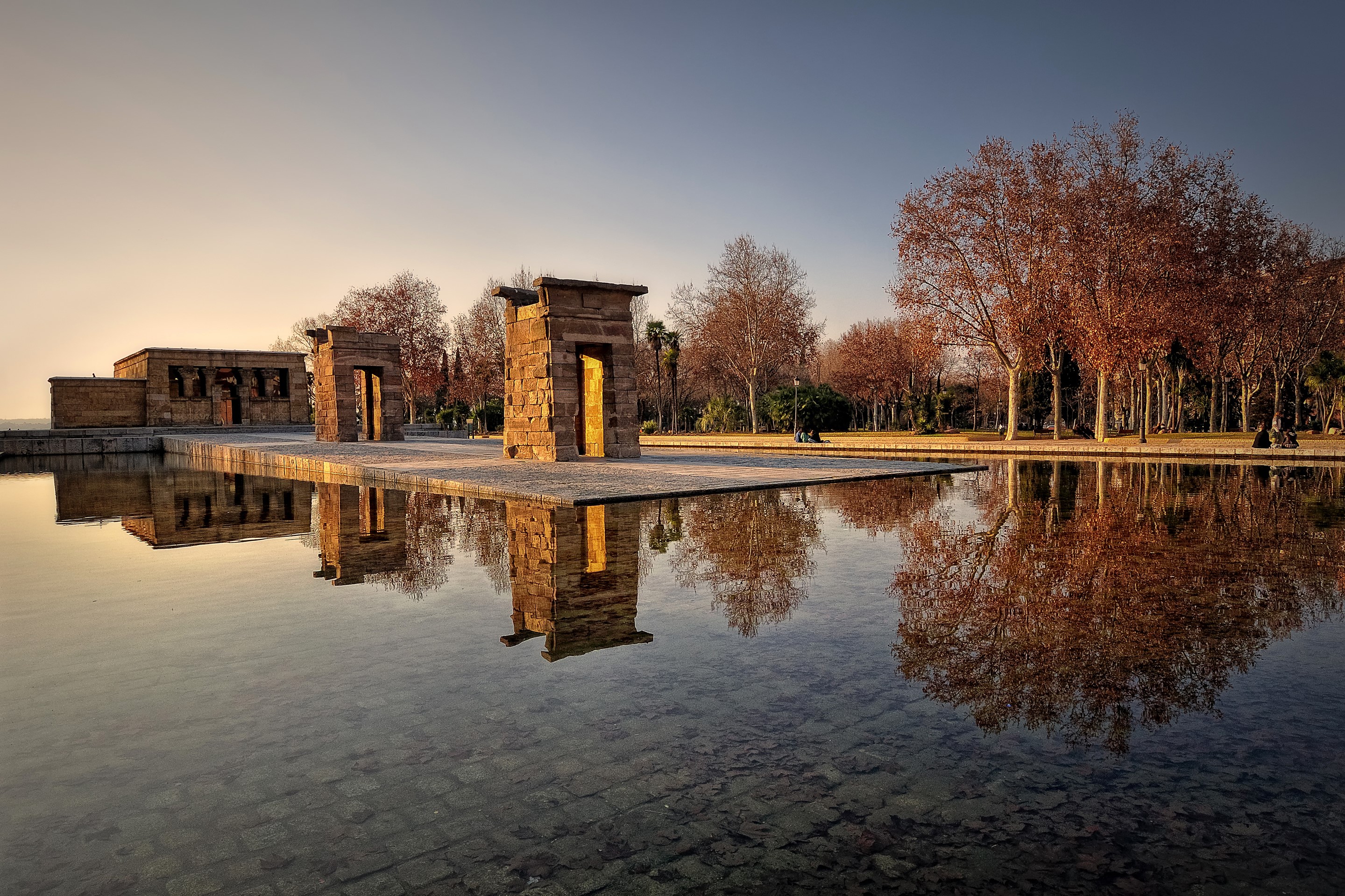 Temple of Debod in Madrid, Spain HD Wallpaper