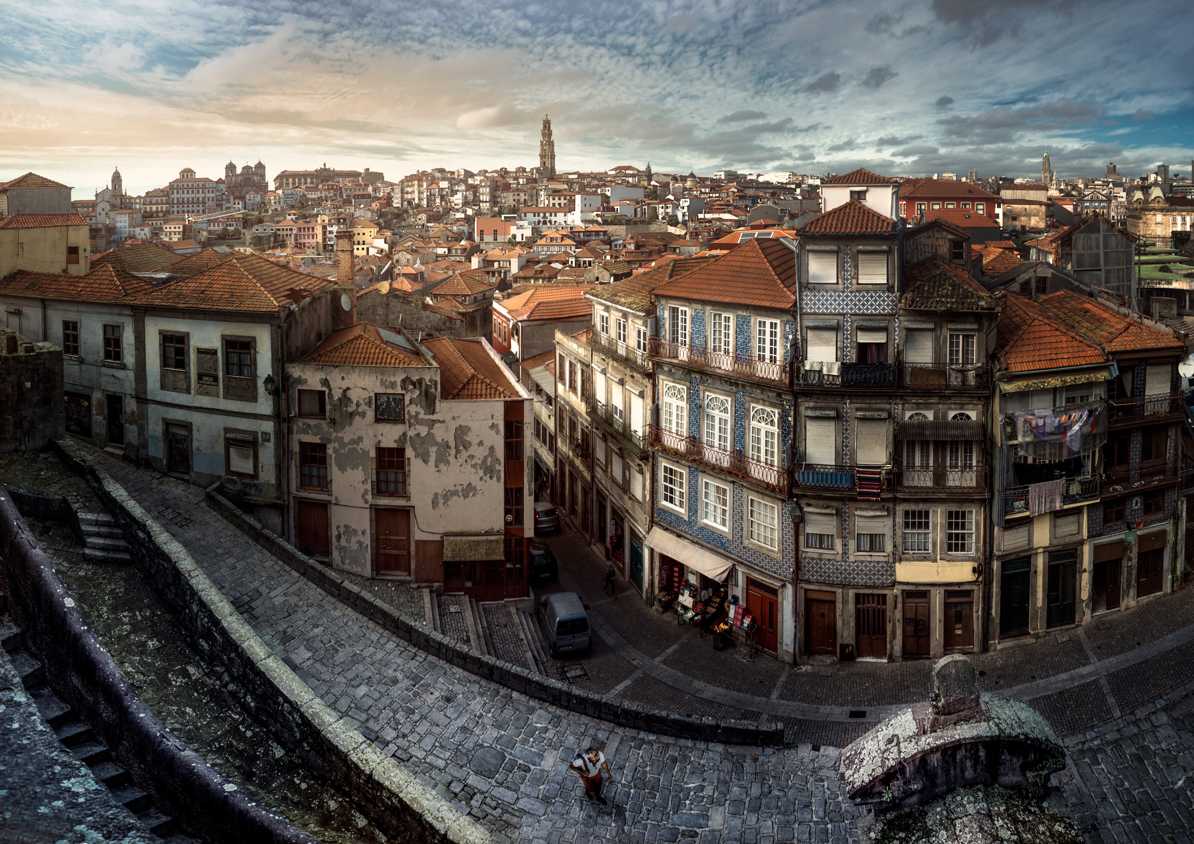 4K Porto Portugal Houses Street View HD Wallpaper