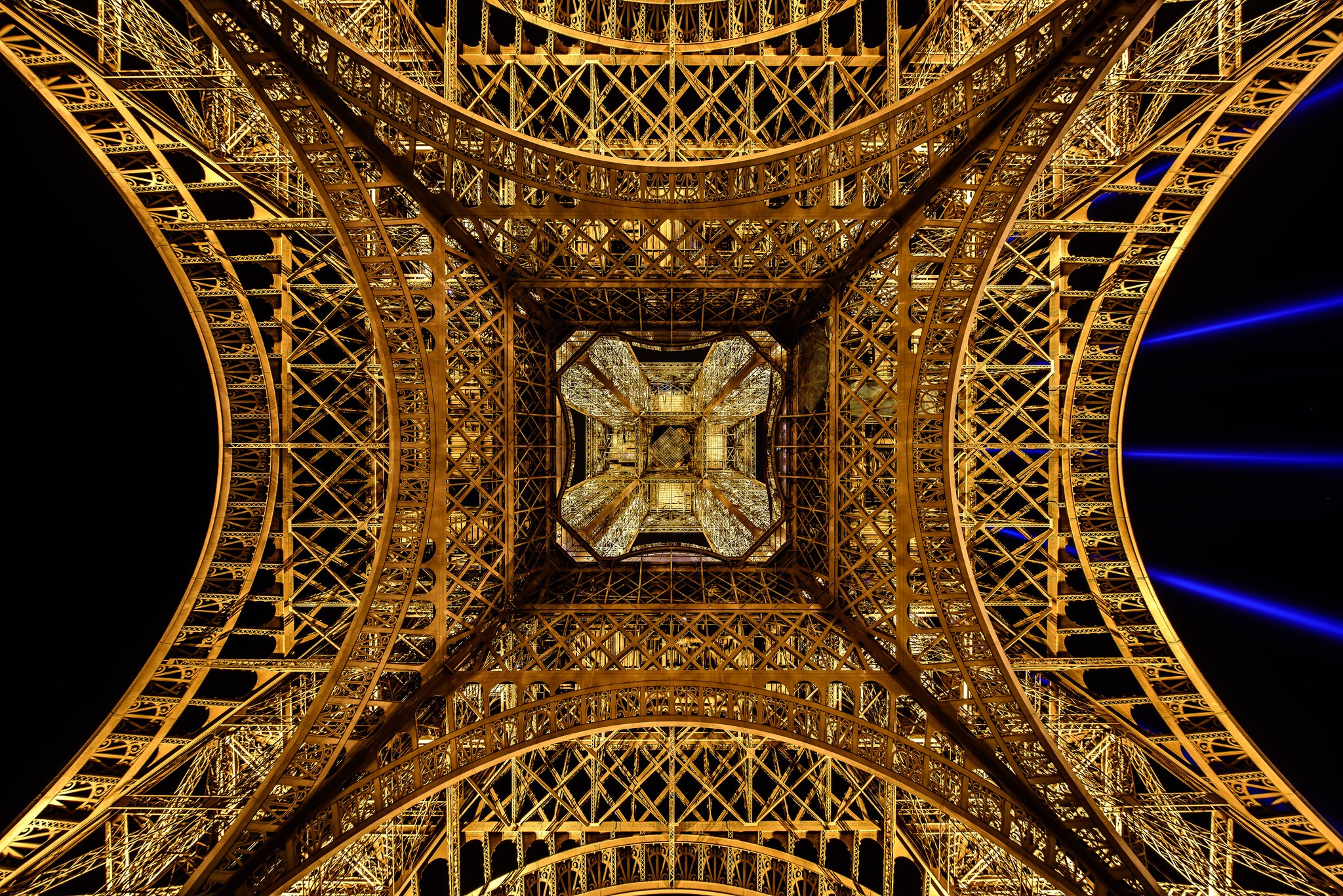 Eiffel Tower at night, Paris, France HD Wallpaper