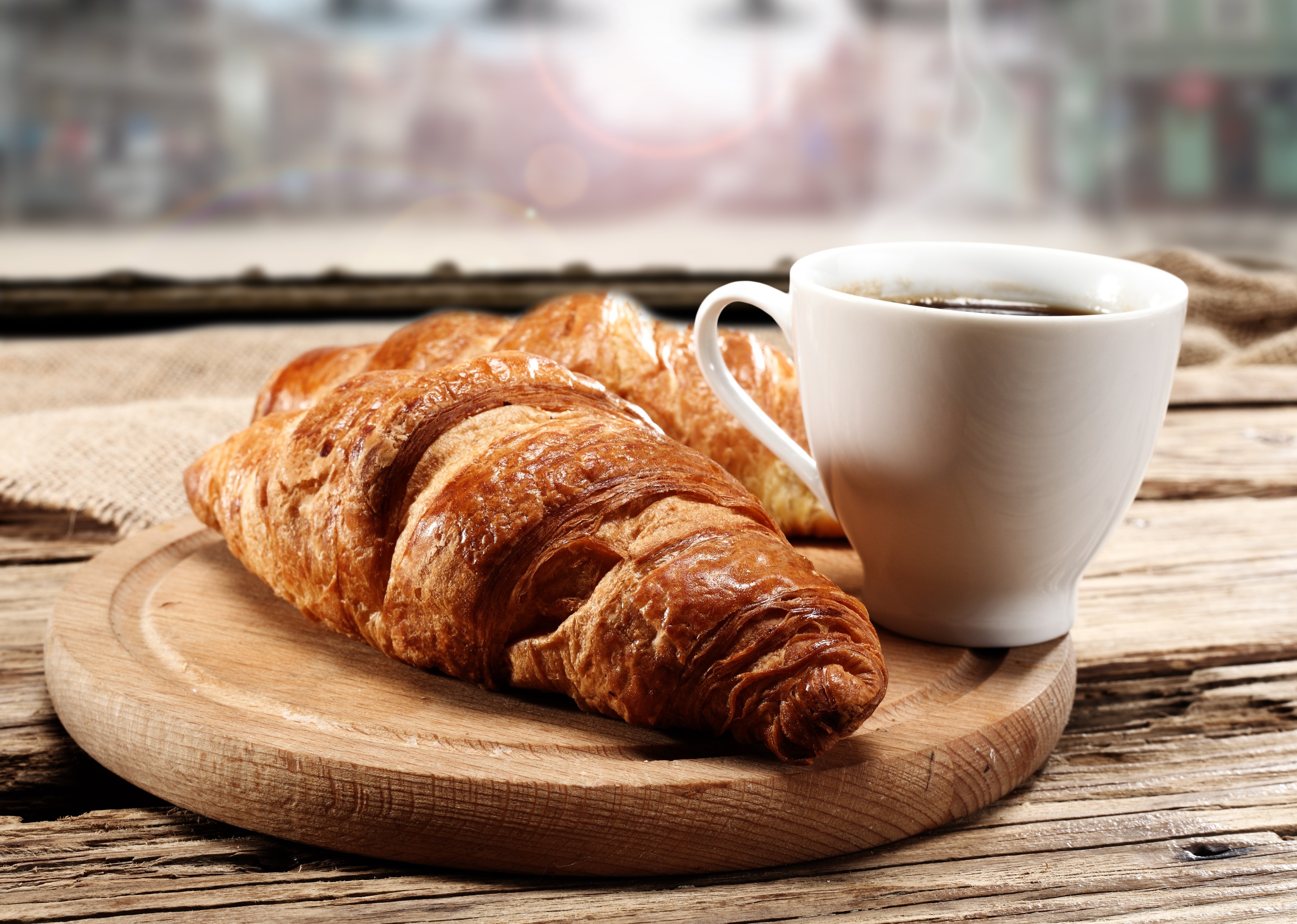 Croissants and Coffee HD Wallpaper