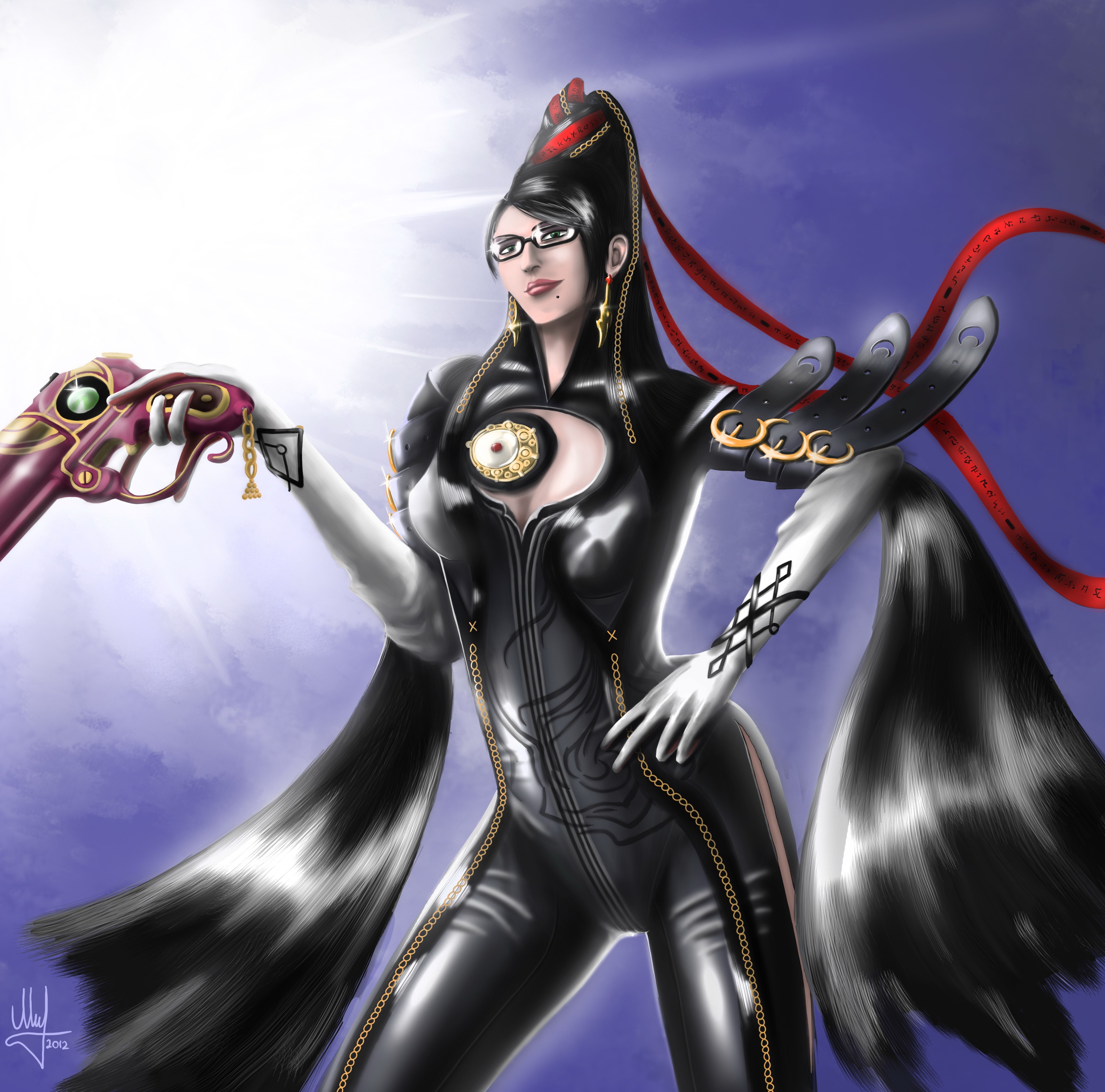 Bayonetta holding pistols with guns HD Wallpaper