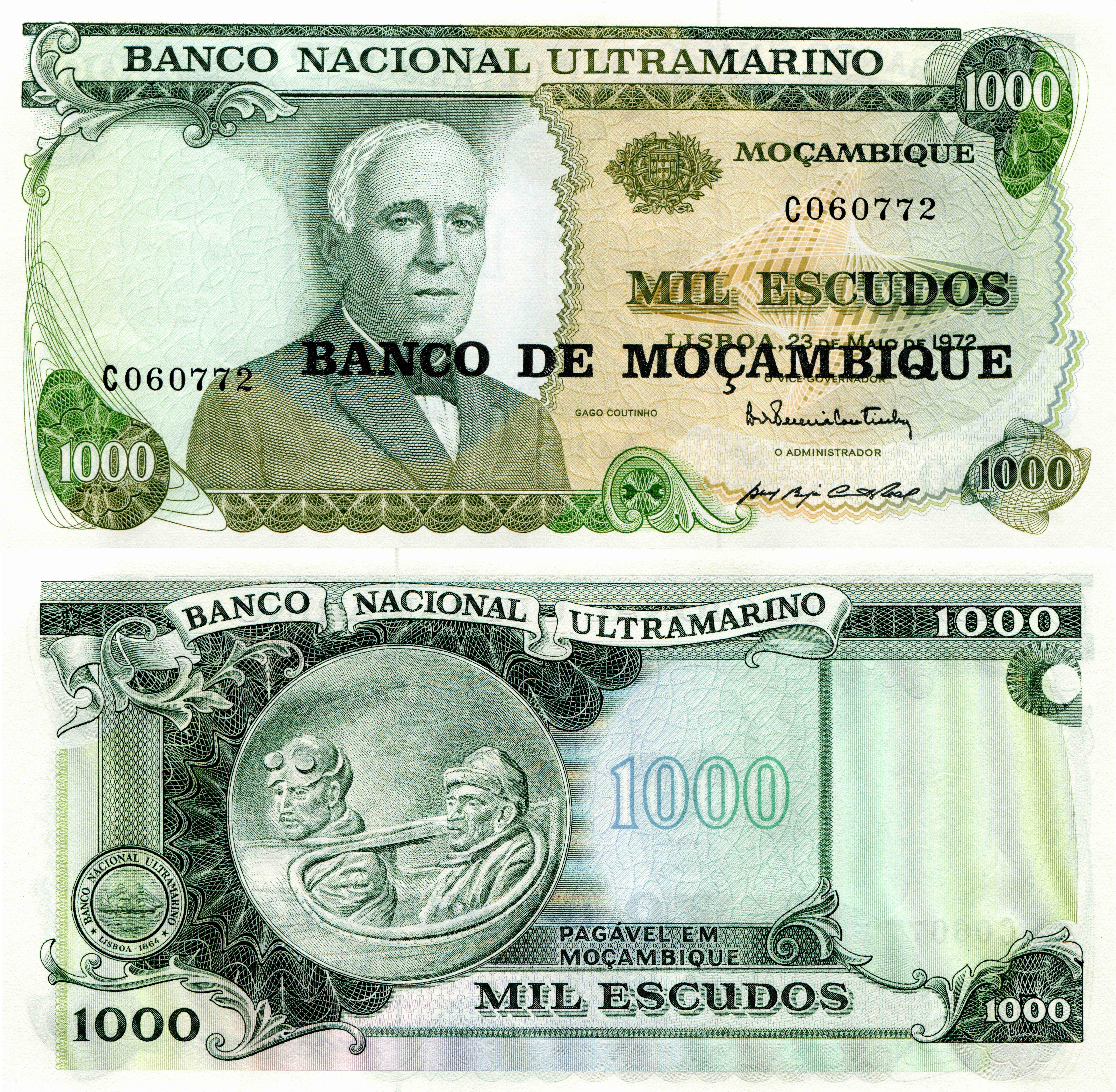 1000 Mozambique Escudos Banknote HD Wallpaper