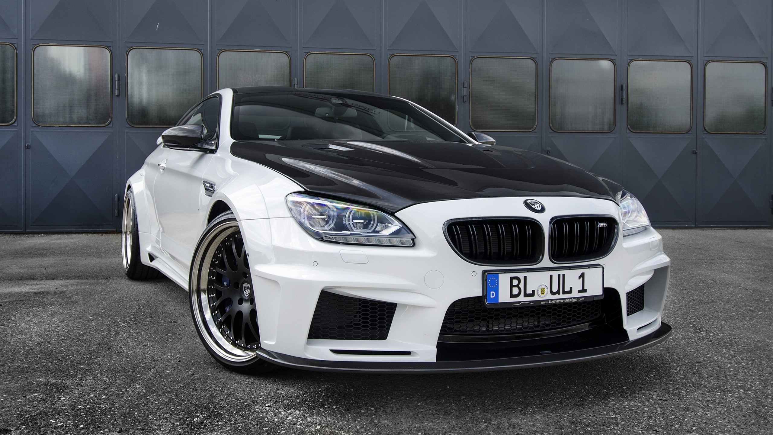White Lumma Design M6 F13 BMW with carbon fiber hood HD Wallpaper