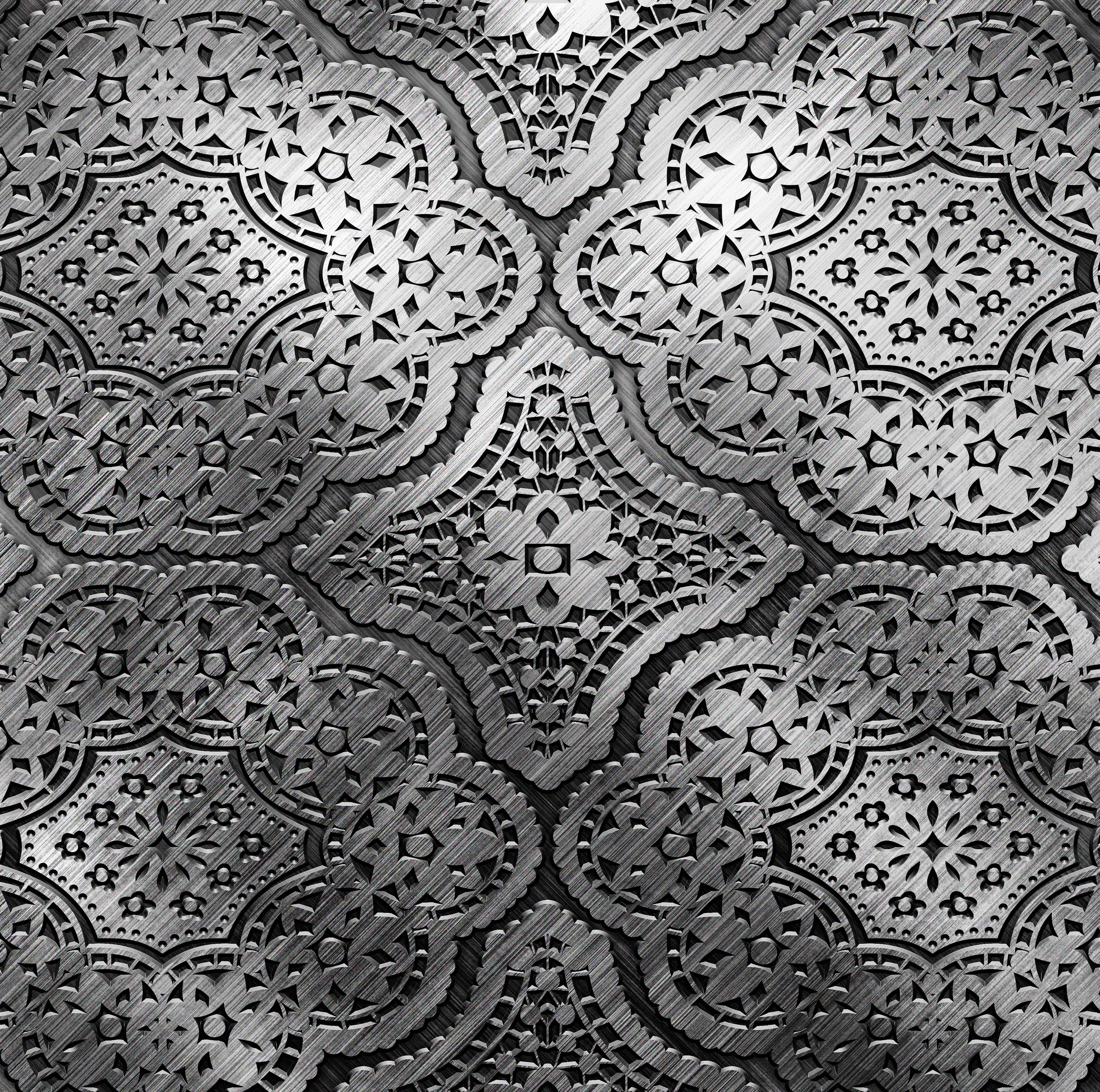 Metal Texture with Intricate Pattern HD Wallpaper