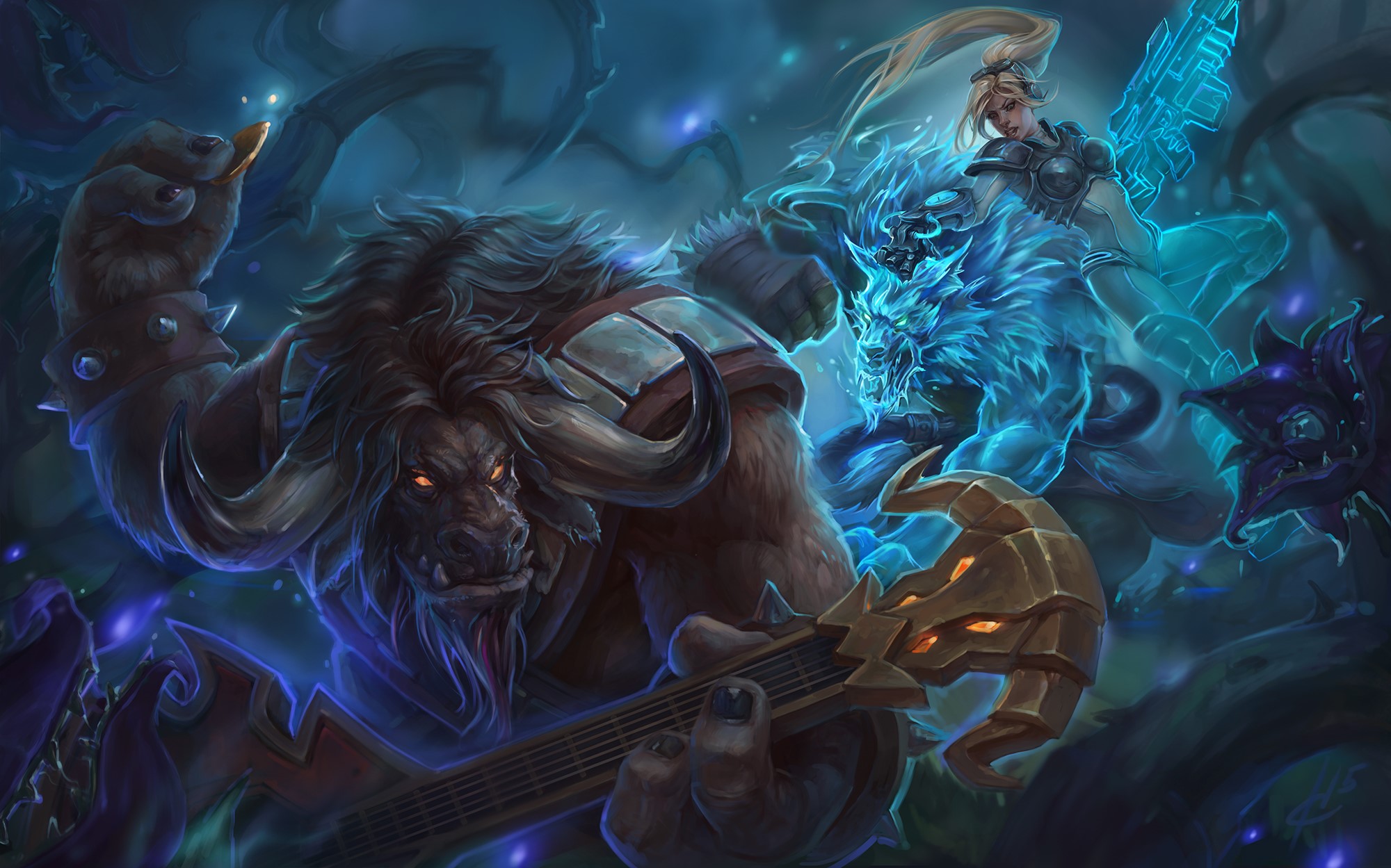 Heroes of the Storm characters in battle HD Wallpaper