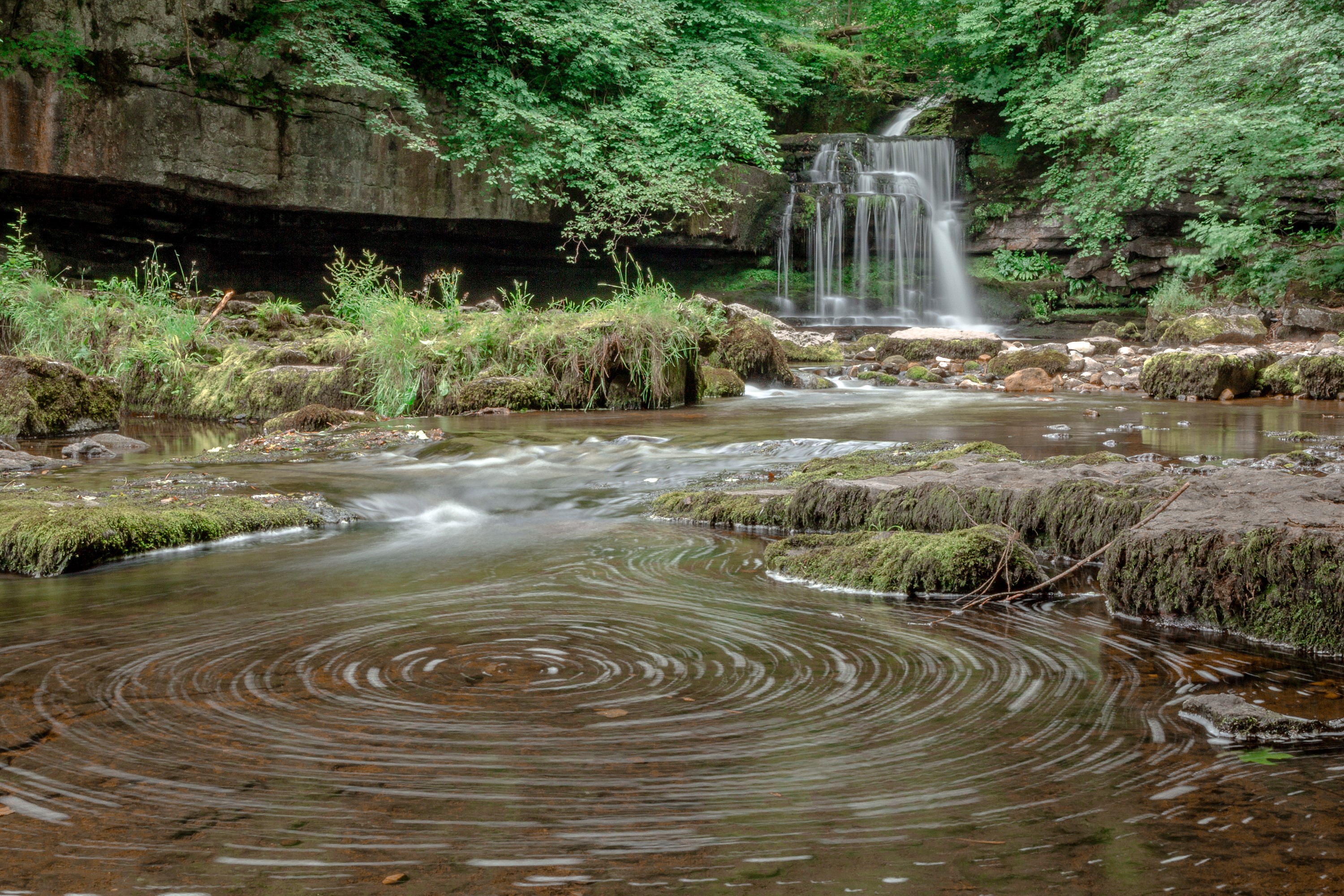 West Burton Falls in England HD Wallpaper
