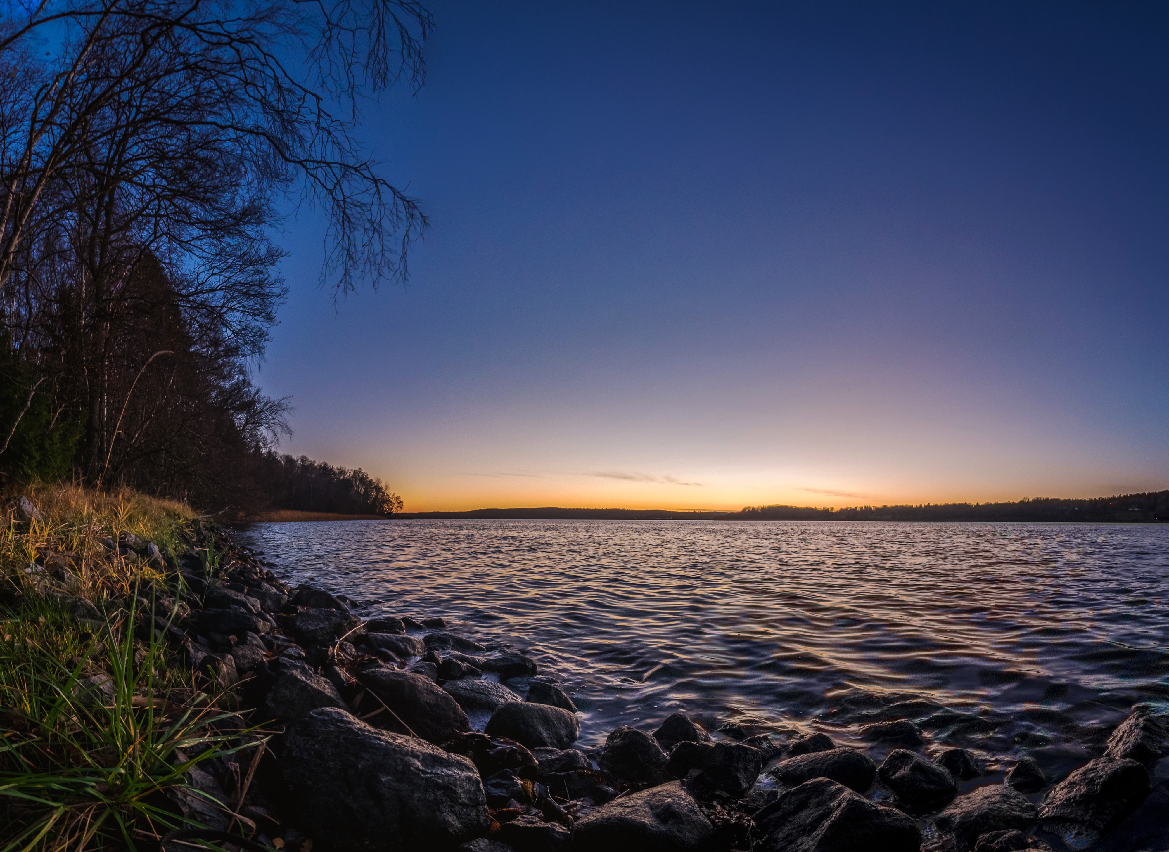 Sunset over Kagghamra Lake, Sweden HD Wallpaper