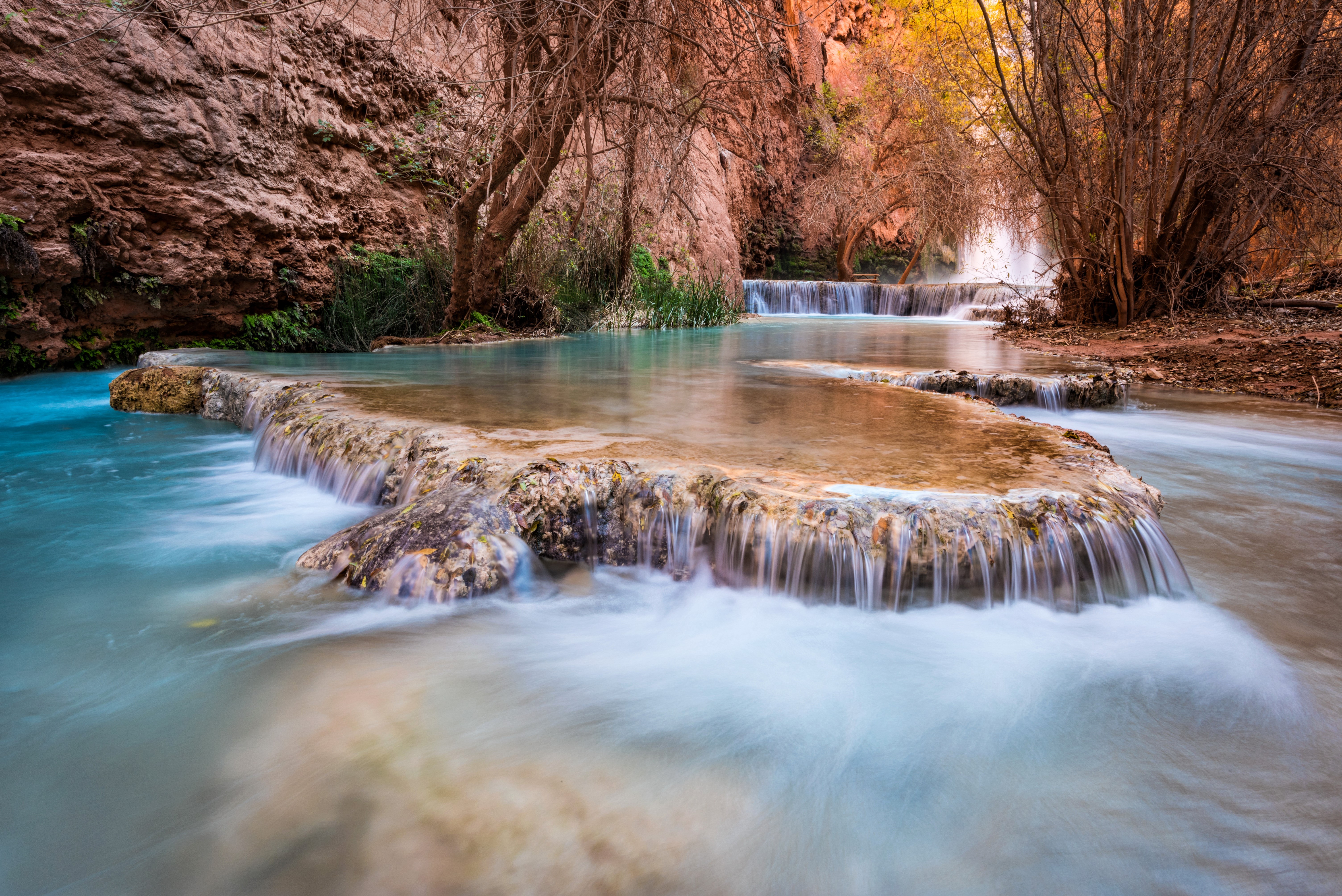 Havasupai Waterfalls in Grand Canyon National Park, Arizona HD Wallpaper