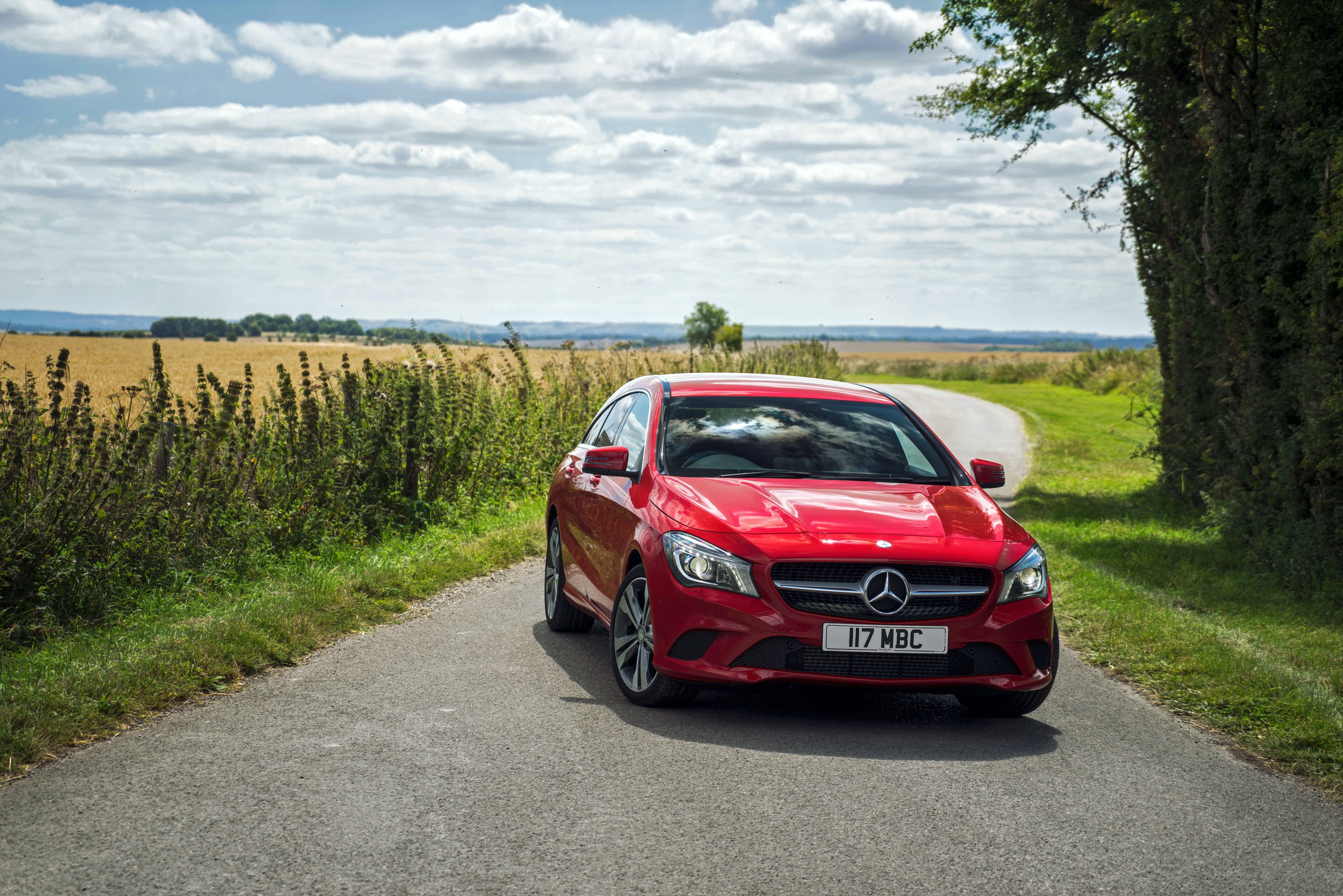 4K 2015 Mercedes-Benz CLA-Class X117 Red HD Wallpaper