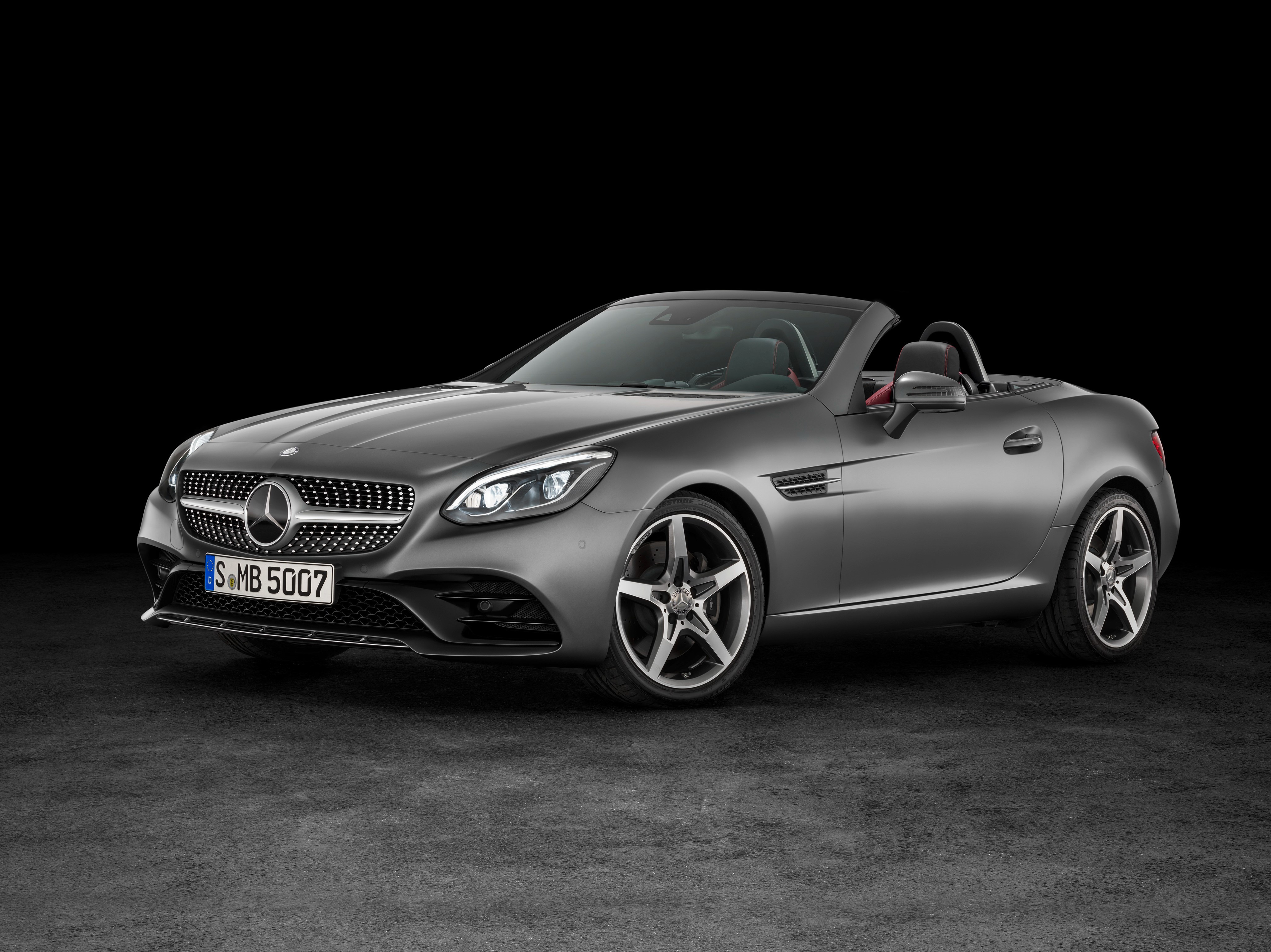 Grey Mercedes-Benz AMG SLC-Class R172 Cabriolet HD Wallpaper