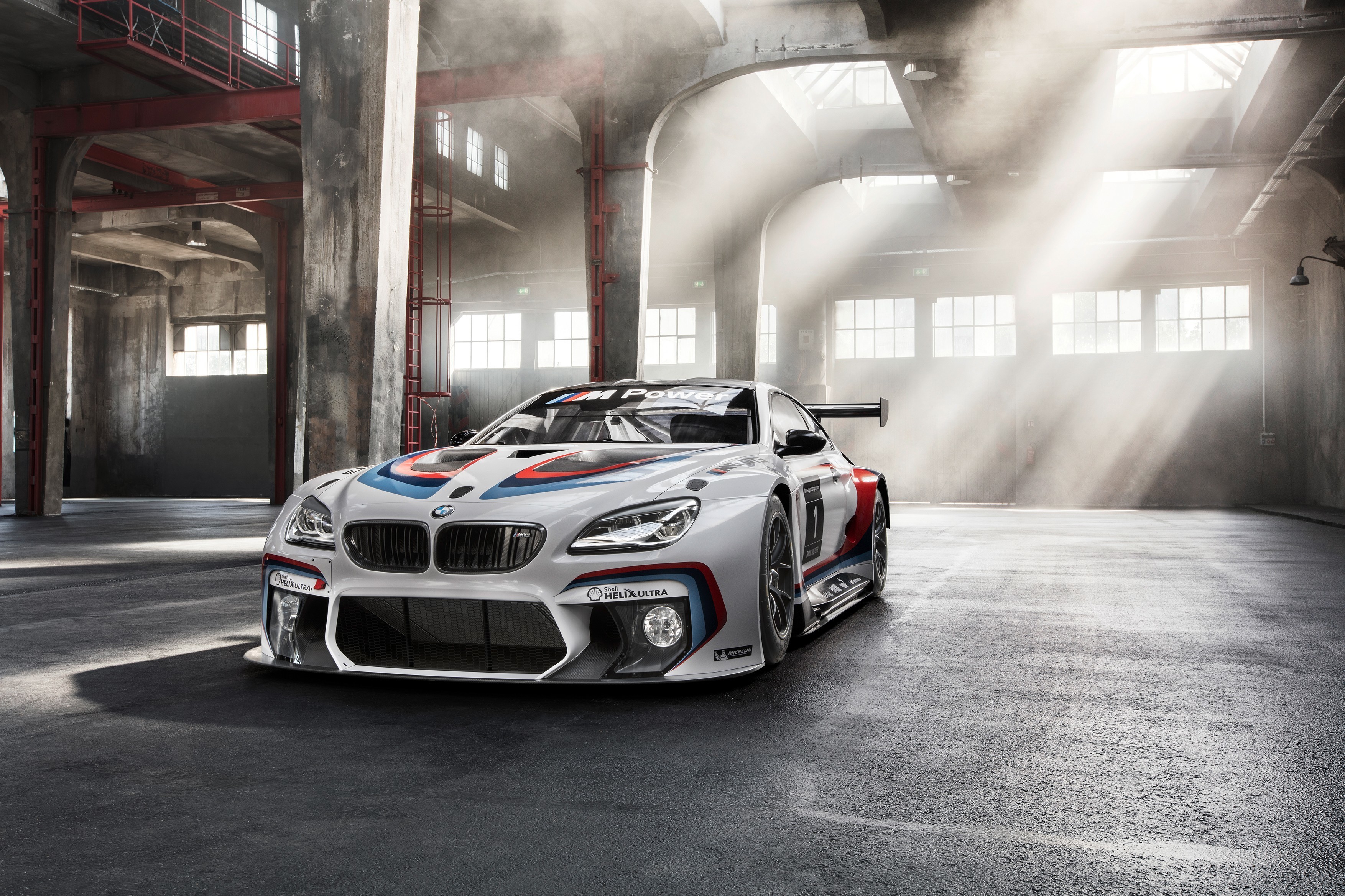 BMW M6 GT3 Competition Edition in a warehouse HD Wallpaper
