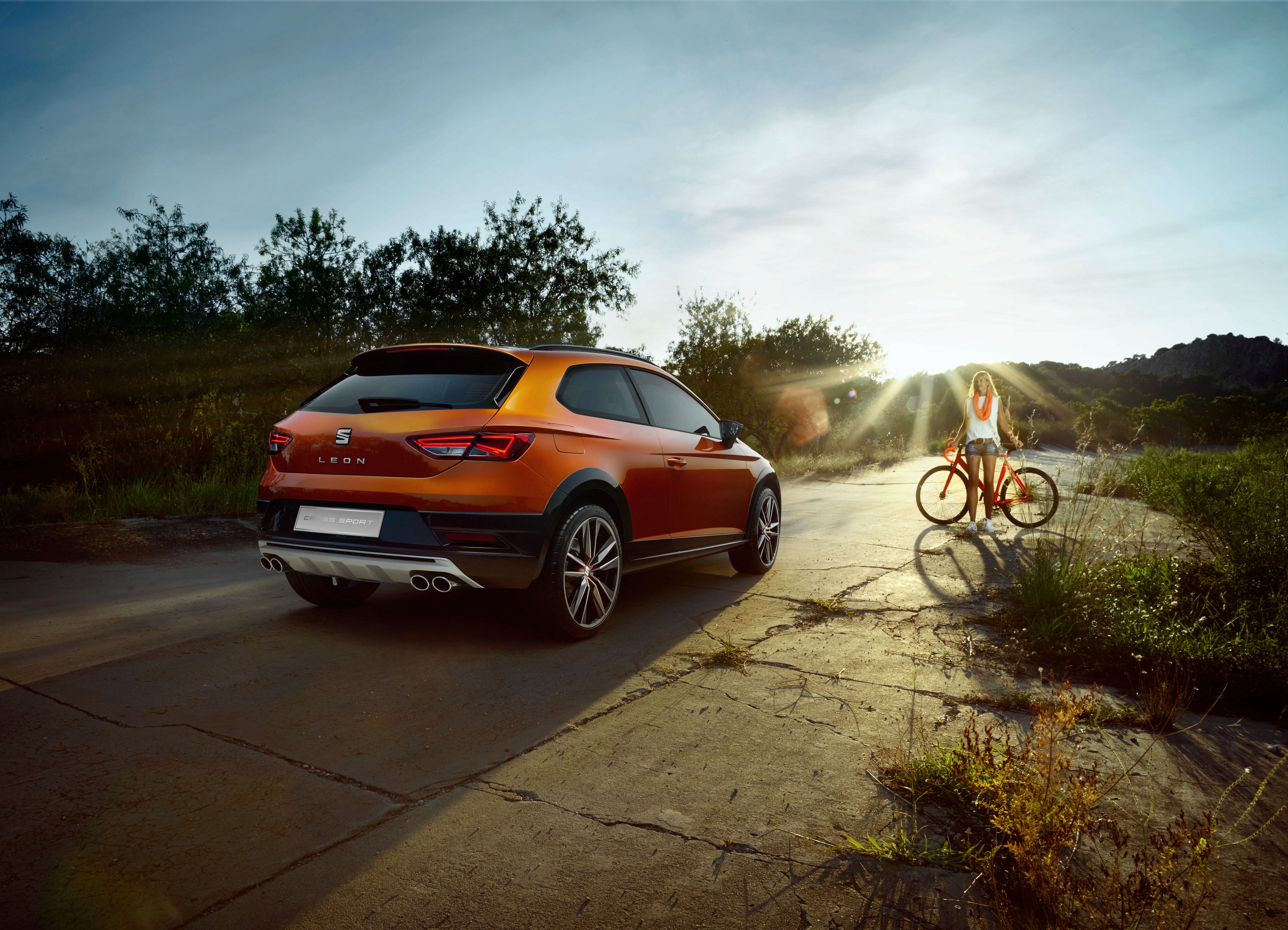 4K 2015 Seat Leon Cross Sport Concept Back View HD Wallpaper