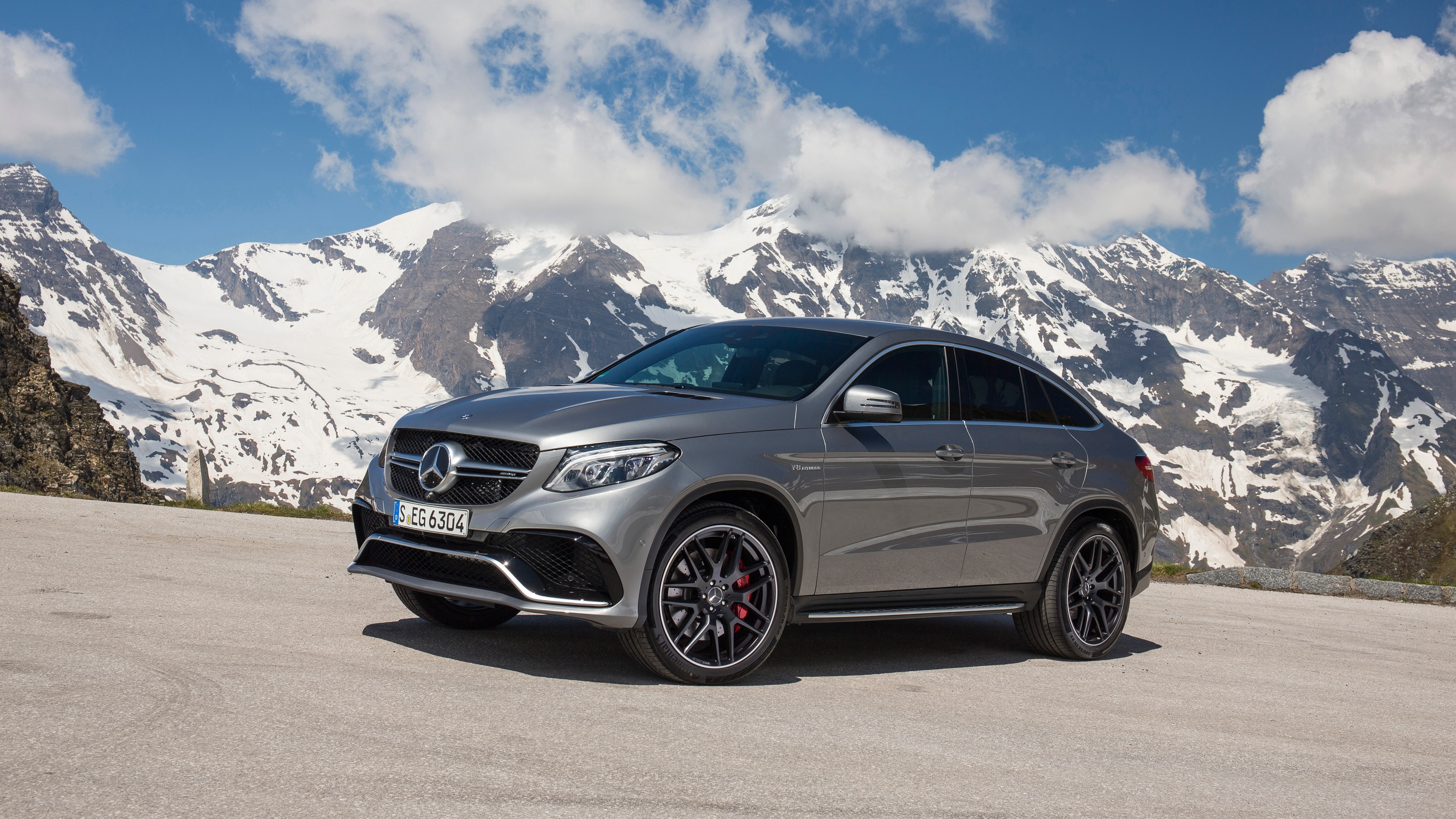 Mercedes-Benz GLE 450 AMG Coupe C292 in mountains HD Wallpaper