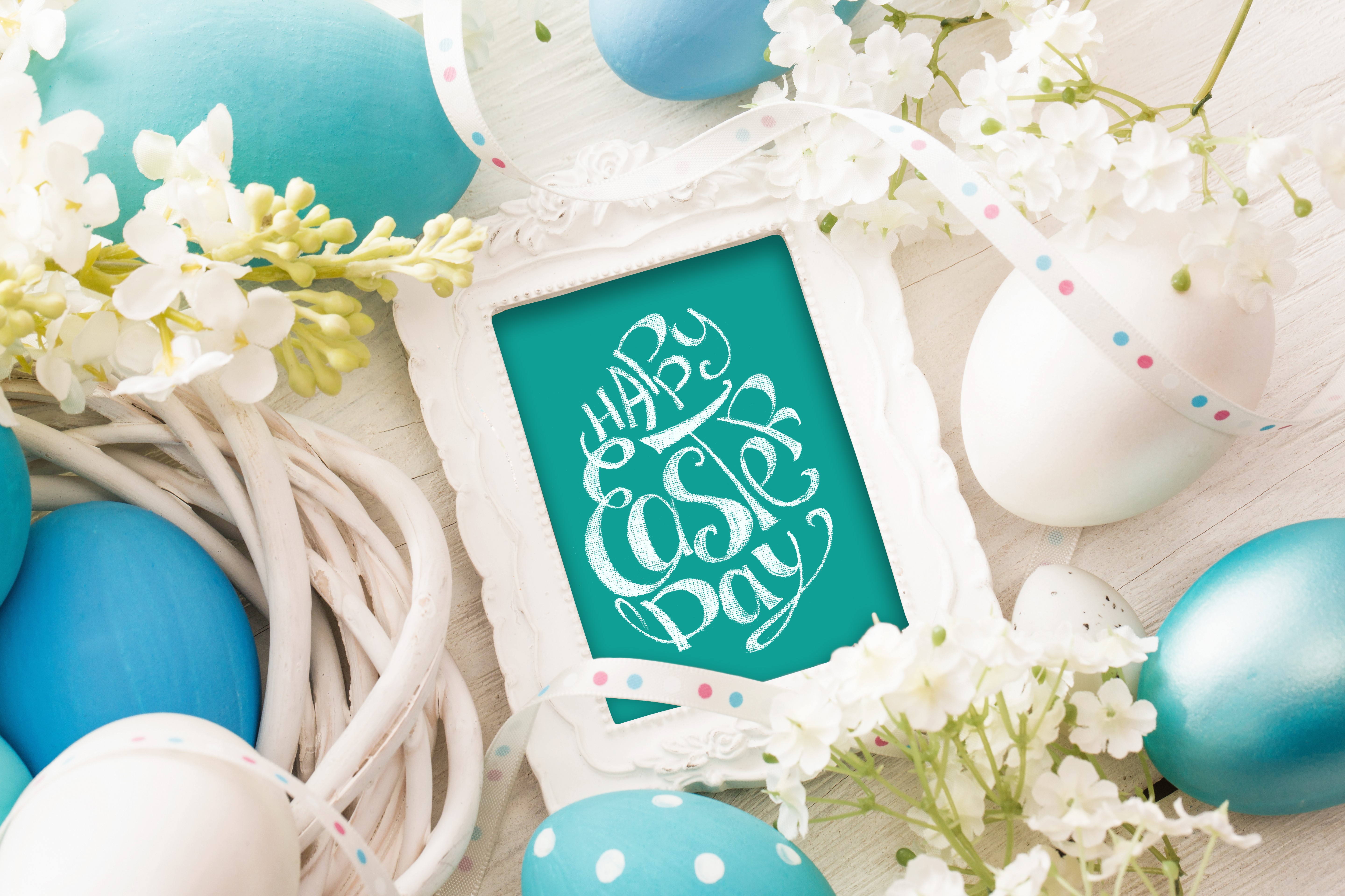 Easter Eggs and Decorations HD Wallpaper