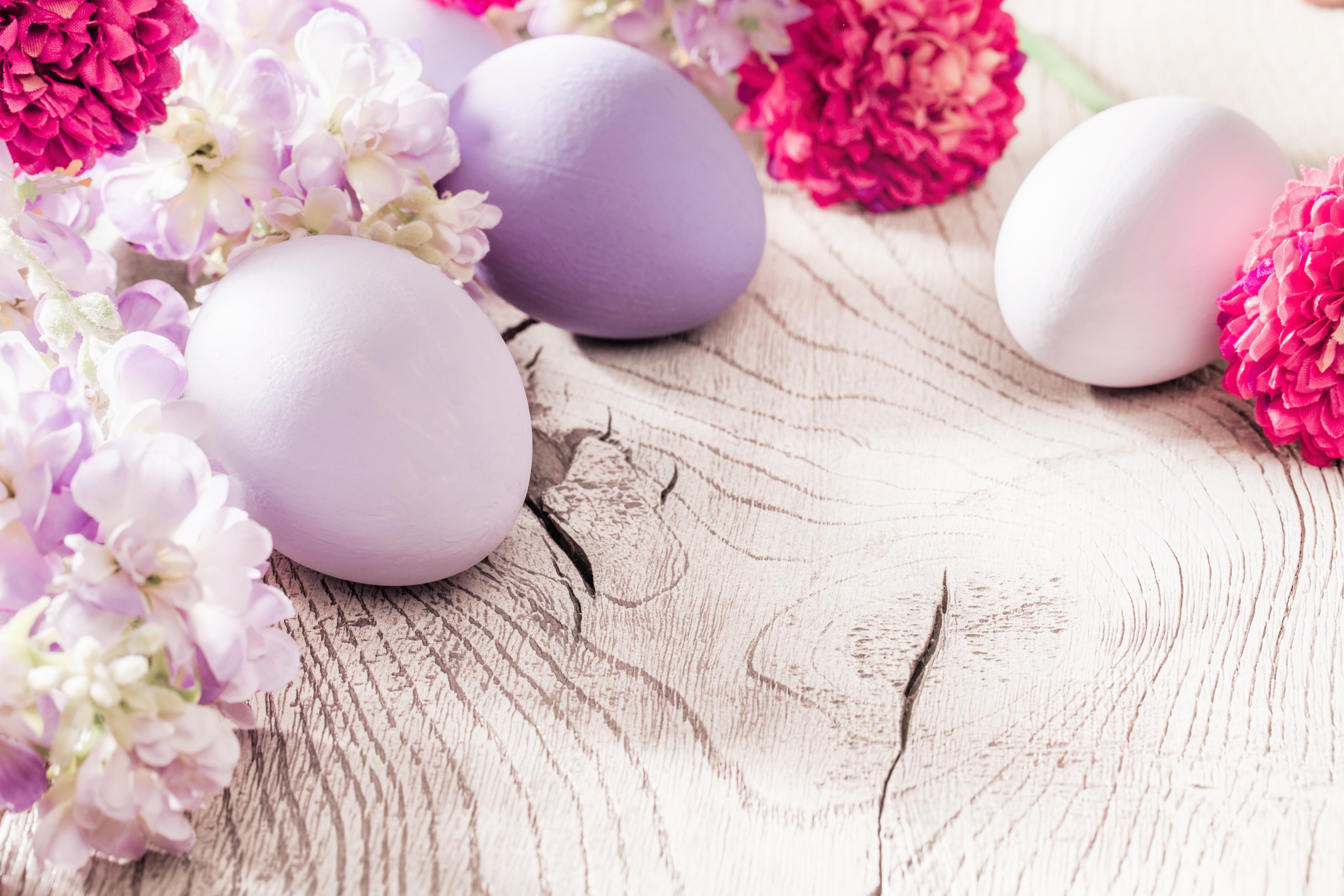 Easter Eggs with Flowers HD Wallpaper
